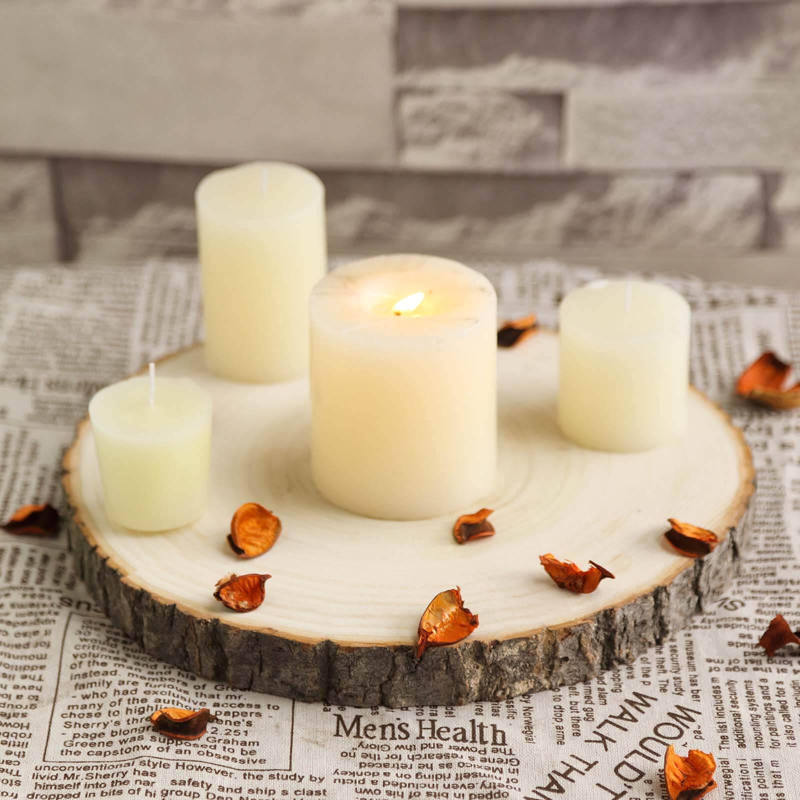 Rustic Poplar Wood Slices Round - Perfect Table Centerpieces for Weddings 12" Dia - Image 2
