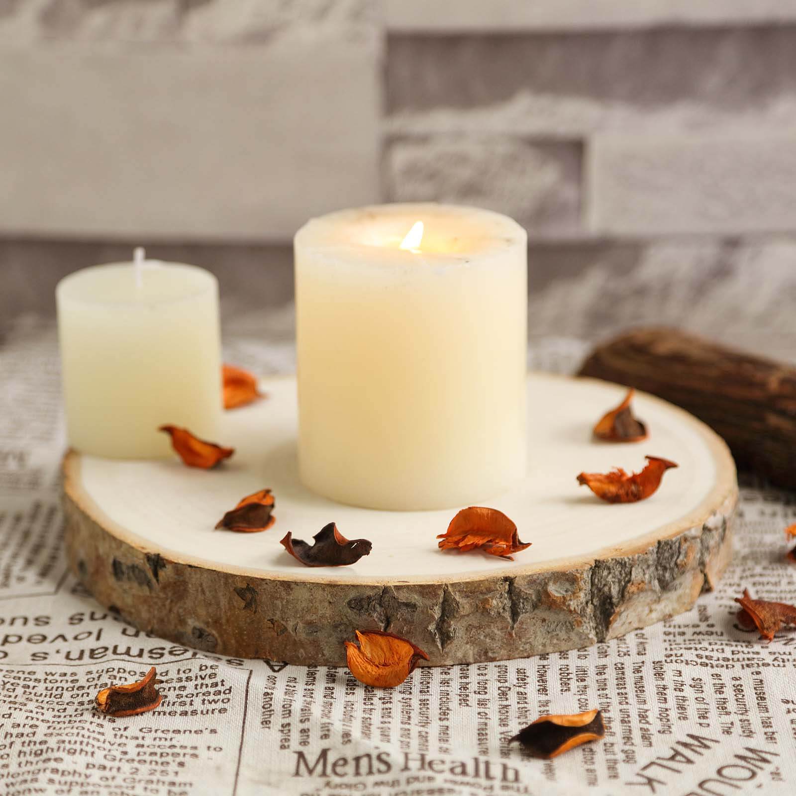Rustic Poplar Wood Slices Round - Versatile Centerpieces for Tablescapes 9" Dia - Image 2