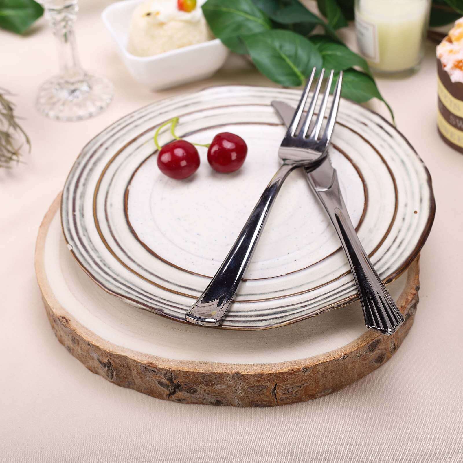 Rustic Poplar Wood Slices Round - Versatile Centerpieces for Tablescapes 9" Dia - Image 8