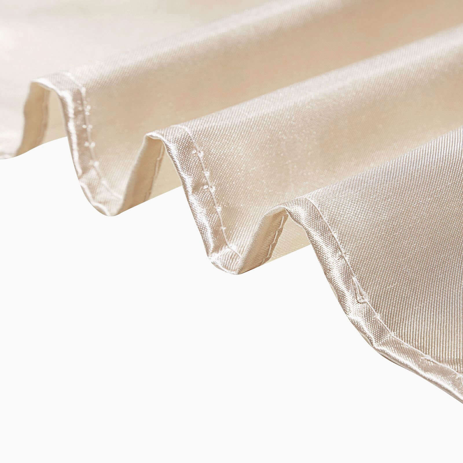 Satin 90"x90" Table Overlay Square Tablecloth Beige - Smooth Finish Table Topper - Image 13