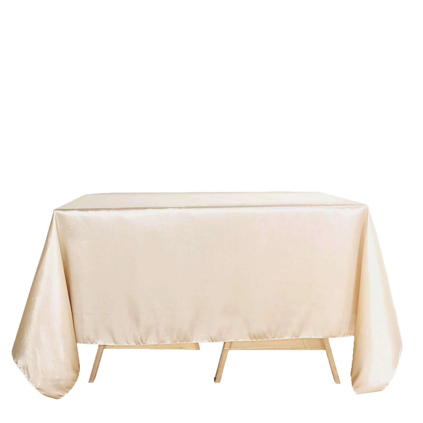 Satin 90"x90" Table Overlay Square Tablecloth Beige - Smooth Finish Table Topper - Image 15