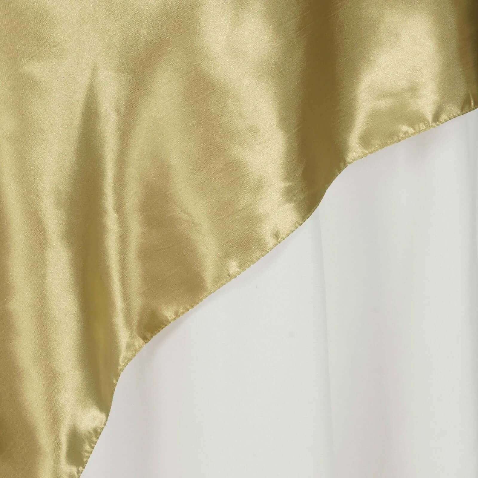 Satin 90"x90" Table Overlay Square Tablecloth Champagne - Smooth Finish Table Topper - Image 6