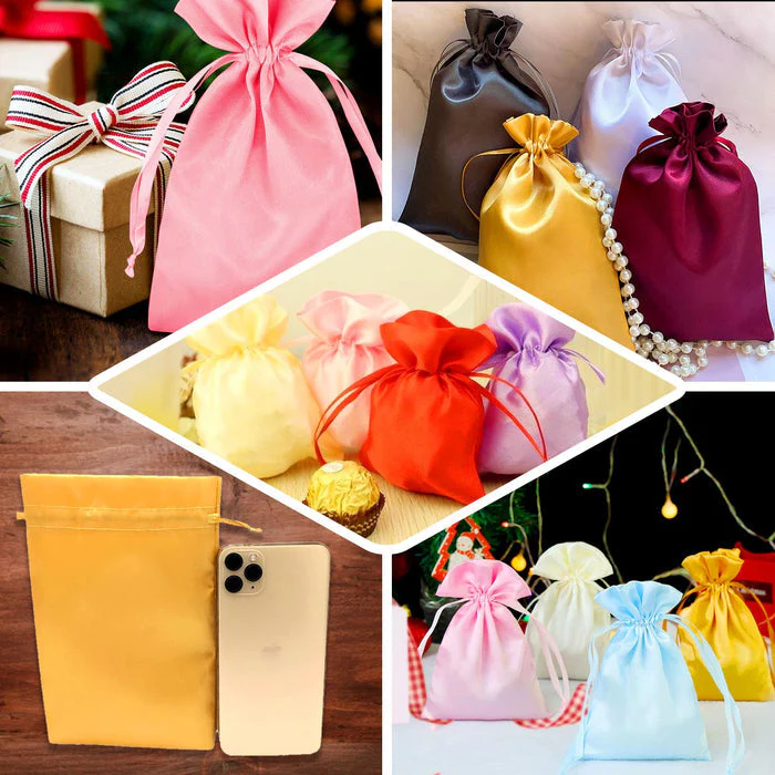 60 Pack Satin Drawstring Favor Gift Bags, Blush 3"x4" Jewelry & Candy Bags for Weddings & Parties - Image 5