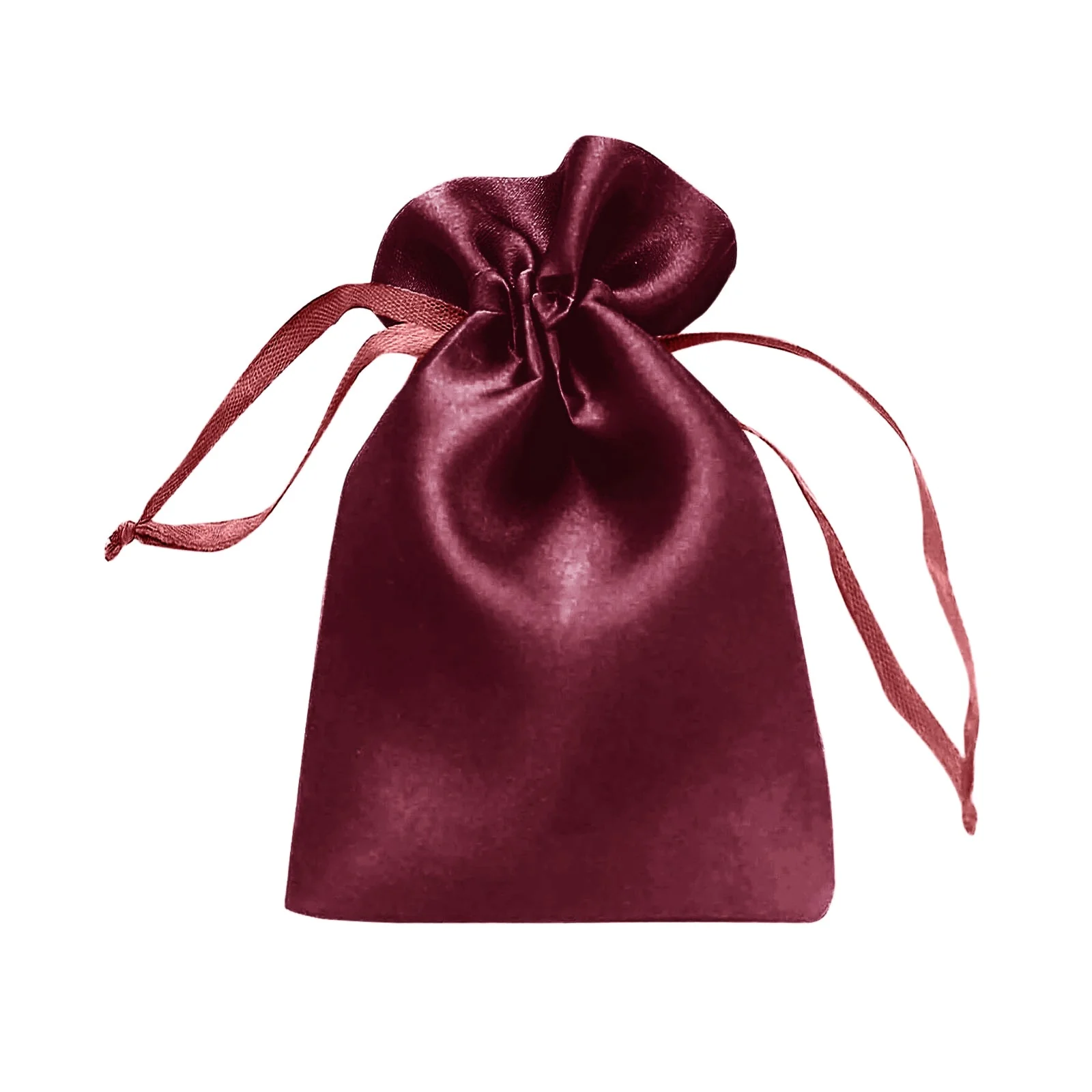 60 Pack Satin Drawstring Favor Gift Bags, Burgundy 3"x4" Jewelry & Candy Bags for Weddings & Parties - Image 2