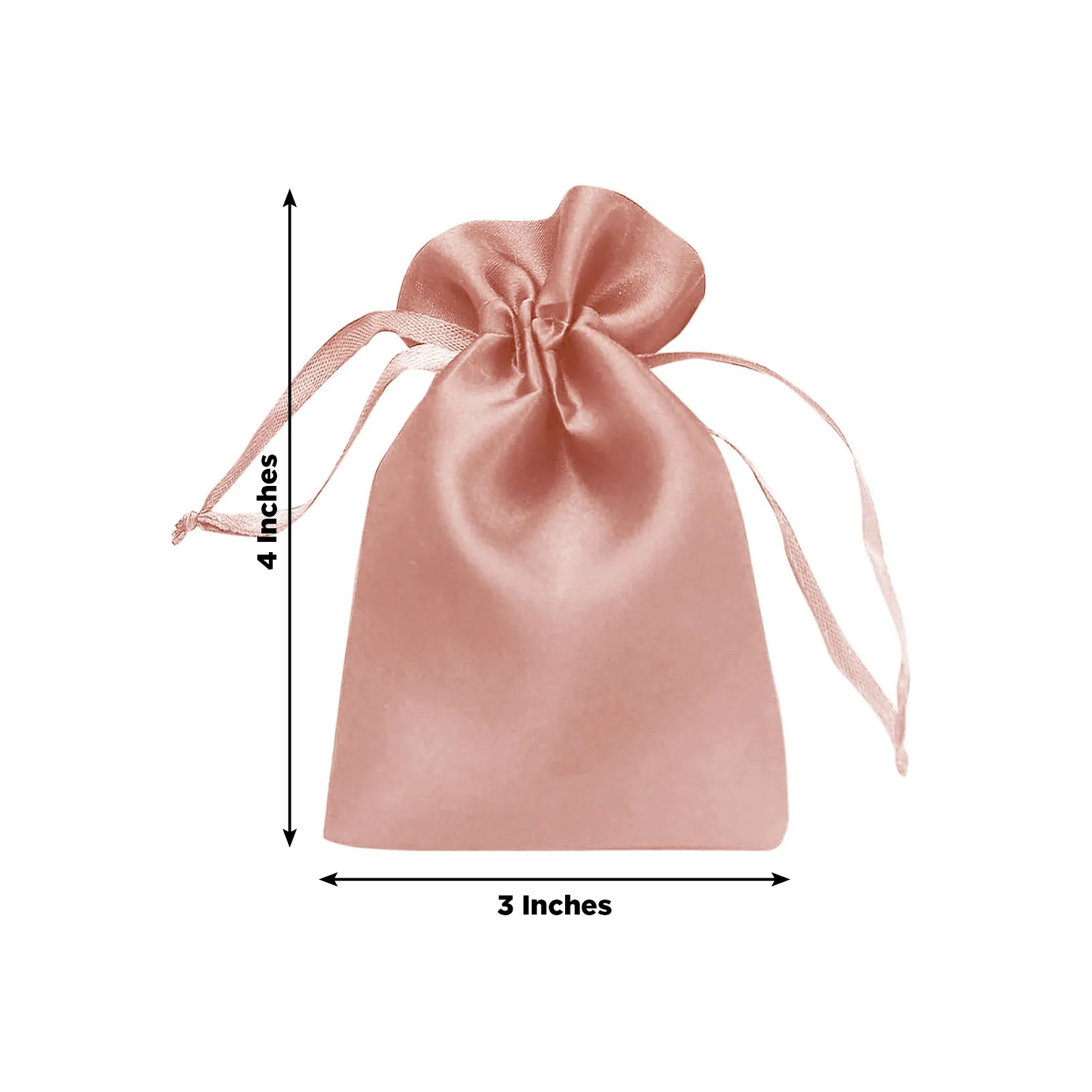 60 Pack Satin Drawstring Favor Gift Bags, Dusty Rose 3"x4" Jewelry & Candy Bags for Weddings & Parties - Image 3