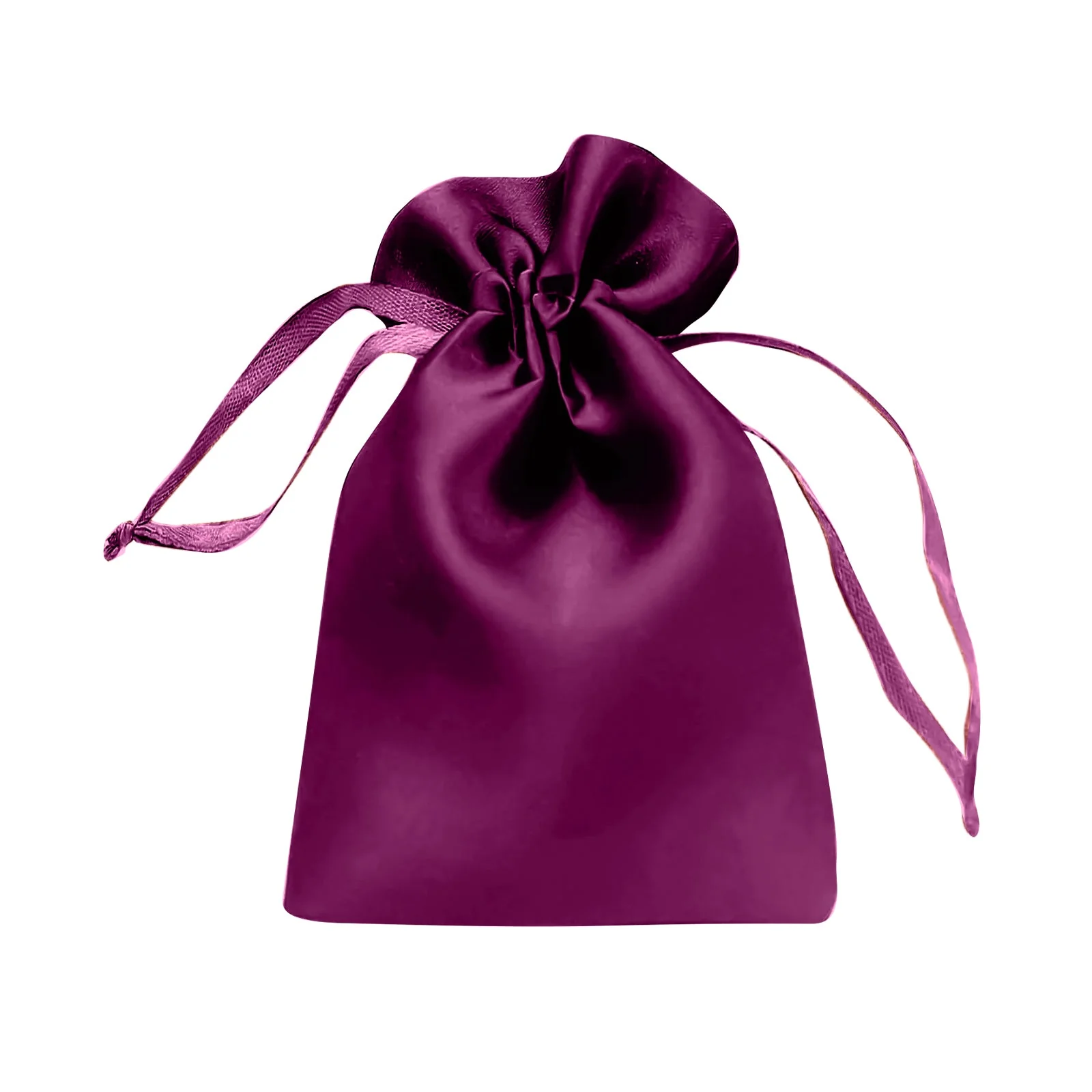 60 Pack Satin Drawstring Favor Gift Bags, Eggplant 3"x4" Jewelry & Candy Bags for Weddings & Parties - Image 2