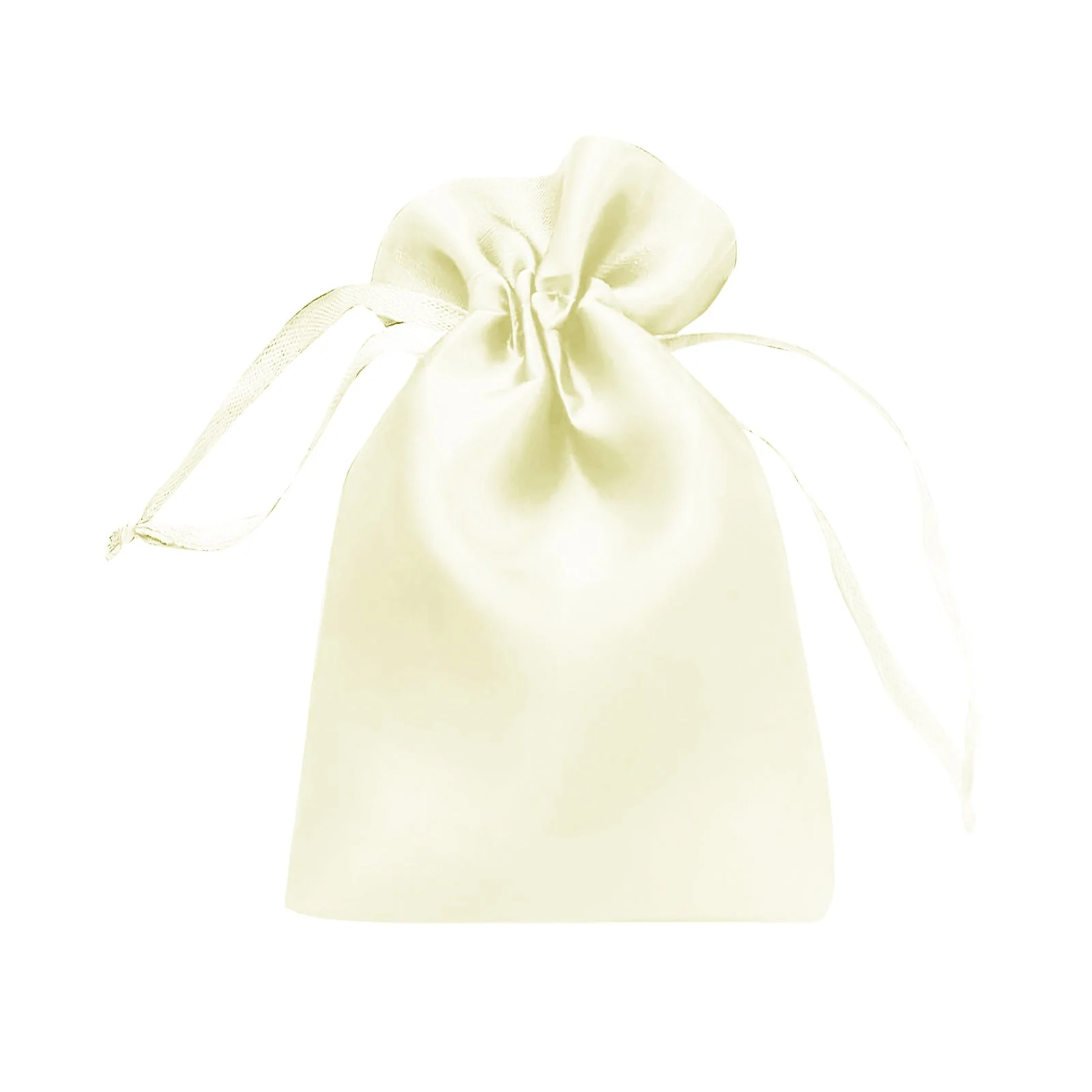 60 Pack Satin Drawstring Favor Gift Bags, Yellow 3"x4" Jewelry & Candy Bags for Weddings & Parties - Image 2
