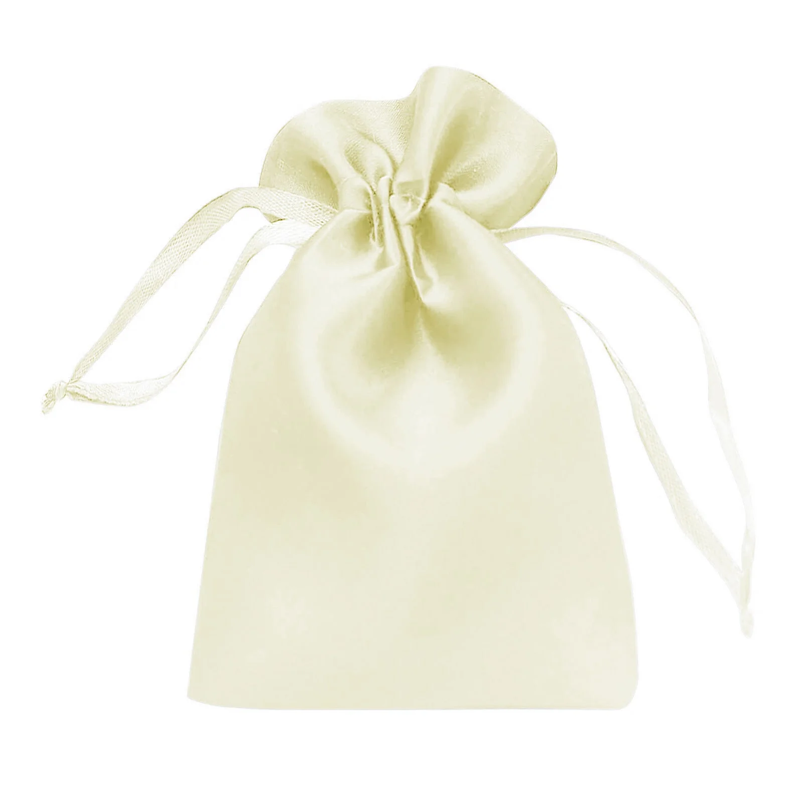 60 Pack 4"x6" Yellow Satin Wedding Party Favor Bags, Drawstring Pouch Gift Bags - Image 2