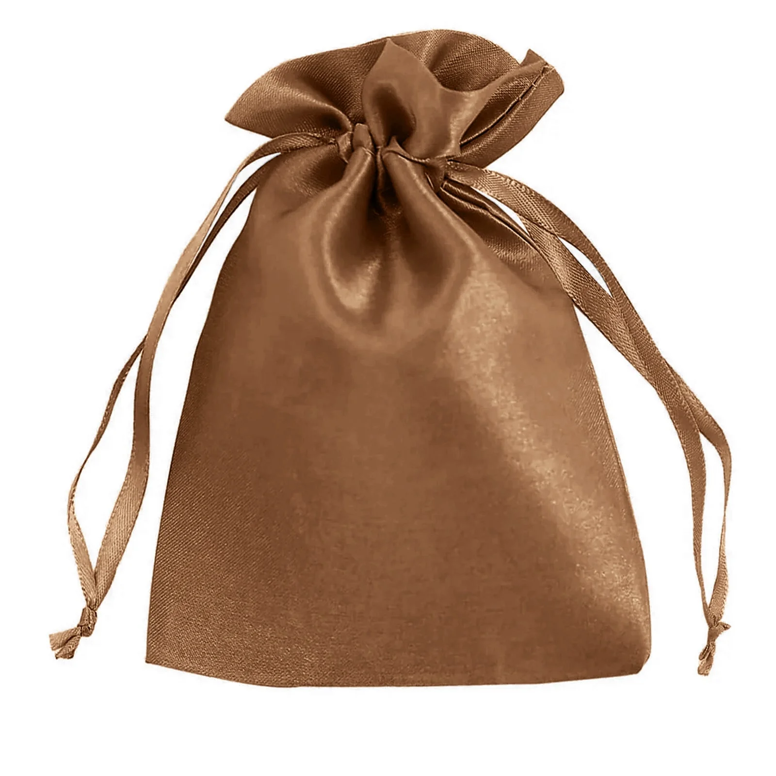 60 Pack 5"x7" Antique Gold Satin Drawstring Wedding Party Favor Gift Bags - Image 2