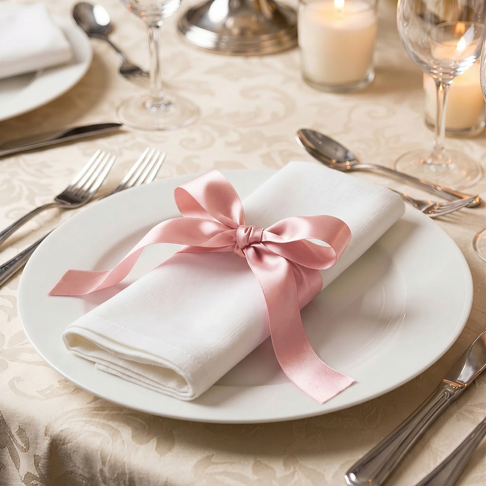 Single Face Satin Ribbon Roll Dusty Rose 1" x 100 Yards Decorative Craft Ribbon - Image 2