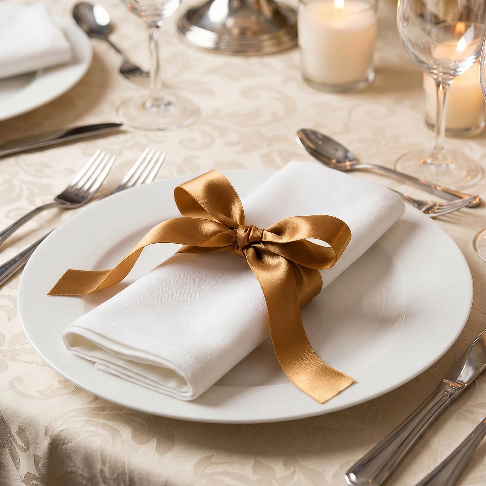 Single Face Satin Ribbon Roll Gold 1" x 100 Yards Decorative Craft Ribbon - Image 7