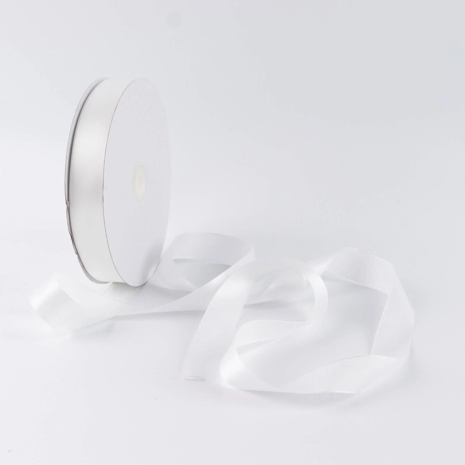 Single Face Satin Ribbon Roll White 1" x 100 Yards Decorative Craft Ribbon - Image 3