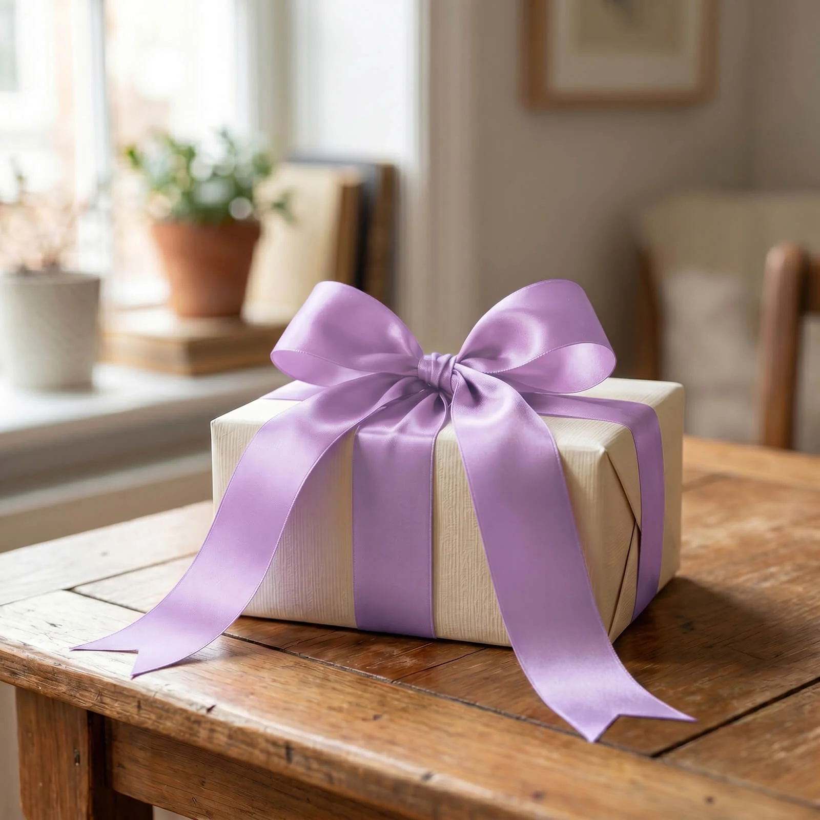 Single Face Satin Ribbon Roll Lavender Lilac 2" x 100 Yards Decorative Craft Ribbon - Image 3