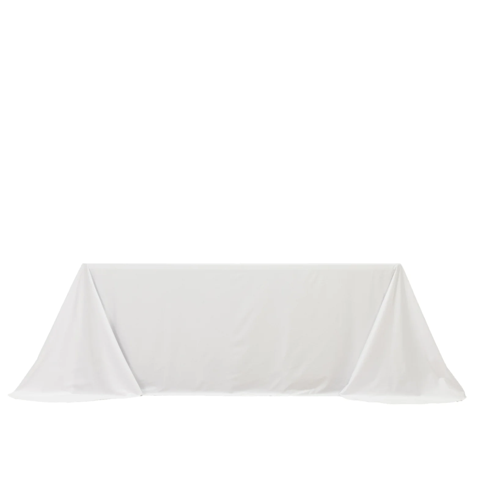 Scuba Rectangular 90"x132" Tablecloth White with Rounded Corners – Seamless, Wrinkle Free & Stain Resistant Table Cover - Image 6