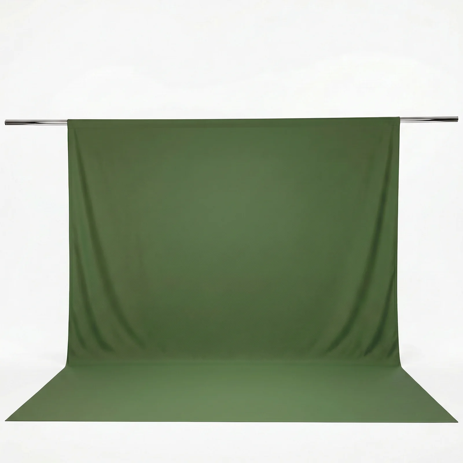 Scuba Polyester Event Backdrop Curtain Olive Green 10ftx12ft Durable Flame Resistant Wrinkle-Free Photography Drape Panel With Rod Pocket - Image 2