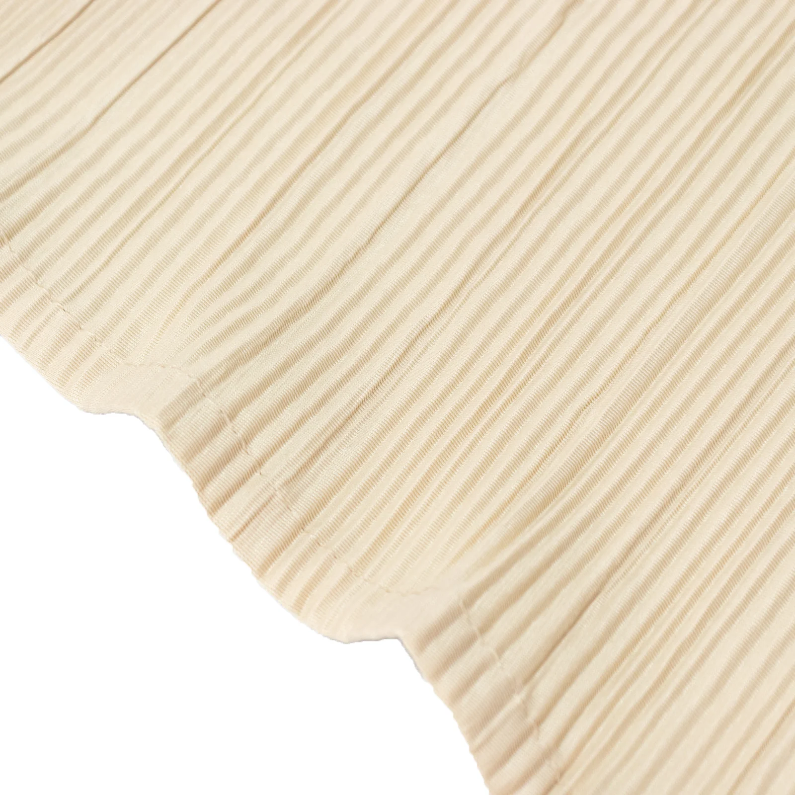 Accordion Pleated Scuba Tablecloth 120" Round Beige – Wrinkle Free & Stain Resistant Textured Table Linen - Image 7