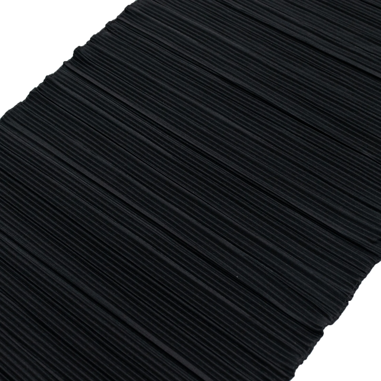 Accordion Pleated Scuba Table Runner 12" x 108" Black – Wrinkle Free & Stain Resistant Textured Table Accent - Image 8