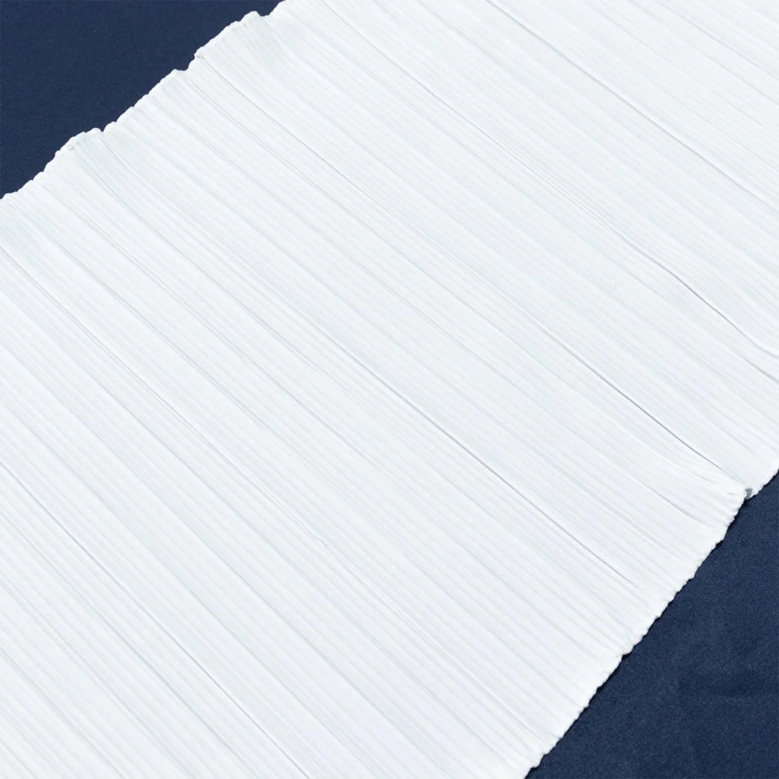 Accordion Pleated Scuba Table Runner 12" x 108" White – Wrinkle Free & Stain Resistant Textured Table Accent - Image 8
