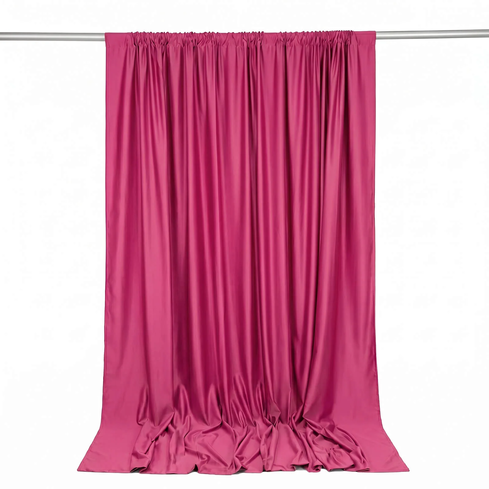 Scuba Polyester Event Backdrop Curtain Fuchsia 10ftx10ft Durable Flame Resistant Wrinkle-Free Photography Drape Panel With Rod Pocket - Image 6