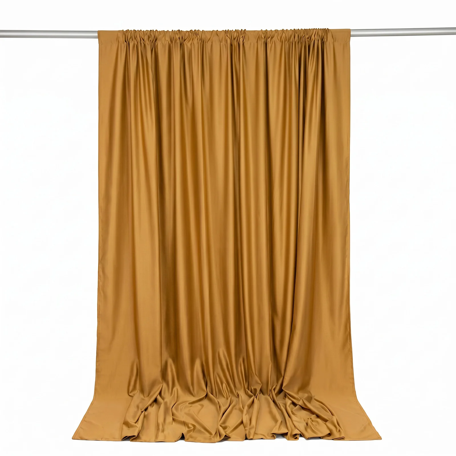 Scuba Polyester Event Backdrop Curtain Gold 10ftx10ft Durable Flame Resistant Wrinkle-Free Photography Drape Panel With Rod Pocket - Image 7