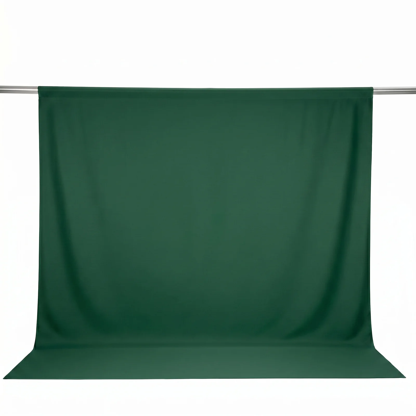 Scuba Polyester Event Backdrop Curtain Hunter Emerald Green 10ftx10ft Durable Flame Resistant Wrinkle-Free Photography Drape Panel With Rod Pocket - Image 2