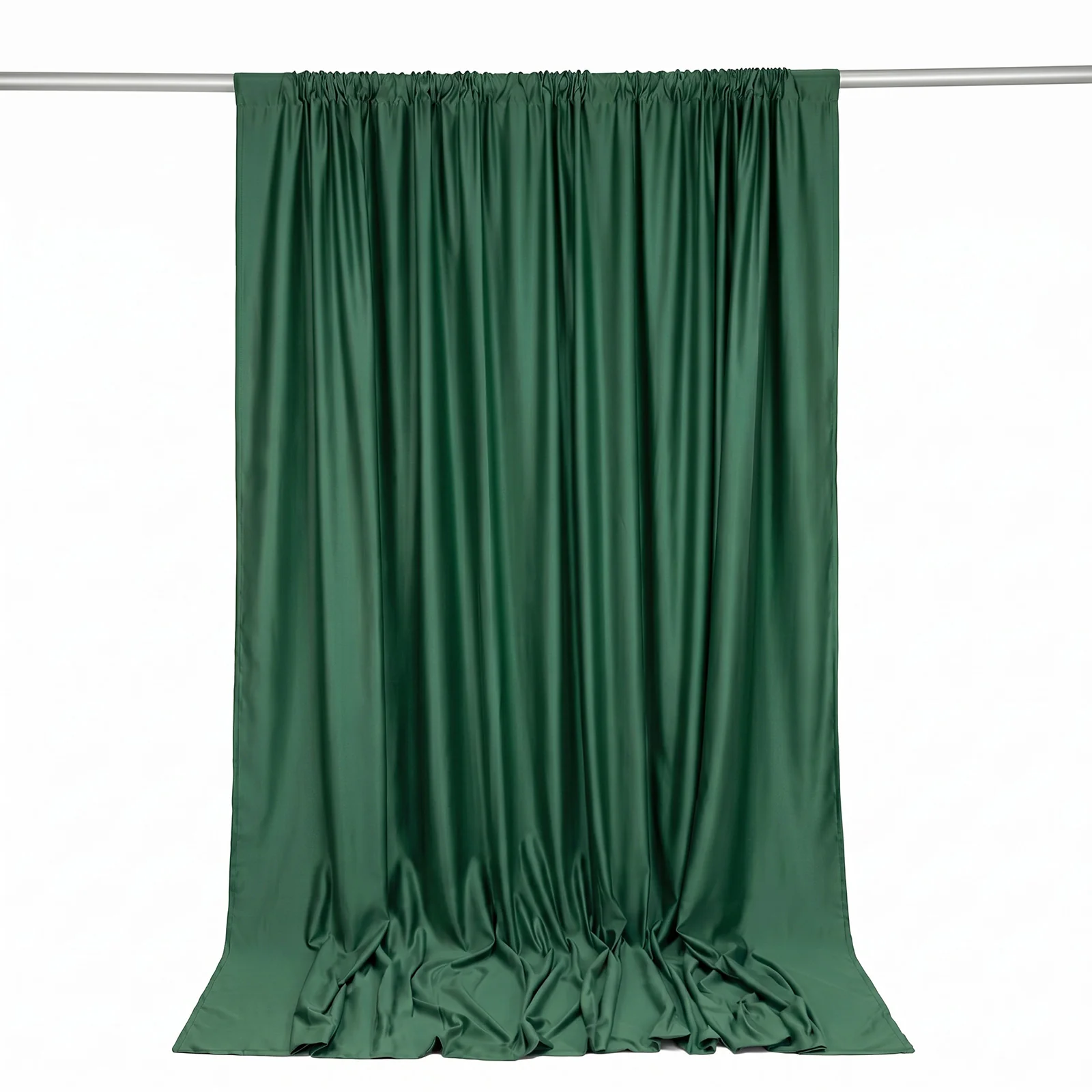 Scuba Polyester Event Backdrop Curtain Hunter Emerald Green 10ftx10ft Durable Flame Resistant Wrinkle-Free Photography Drape Panel With Rod Pocket - Image 6