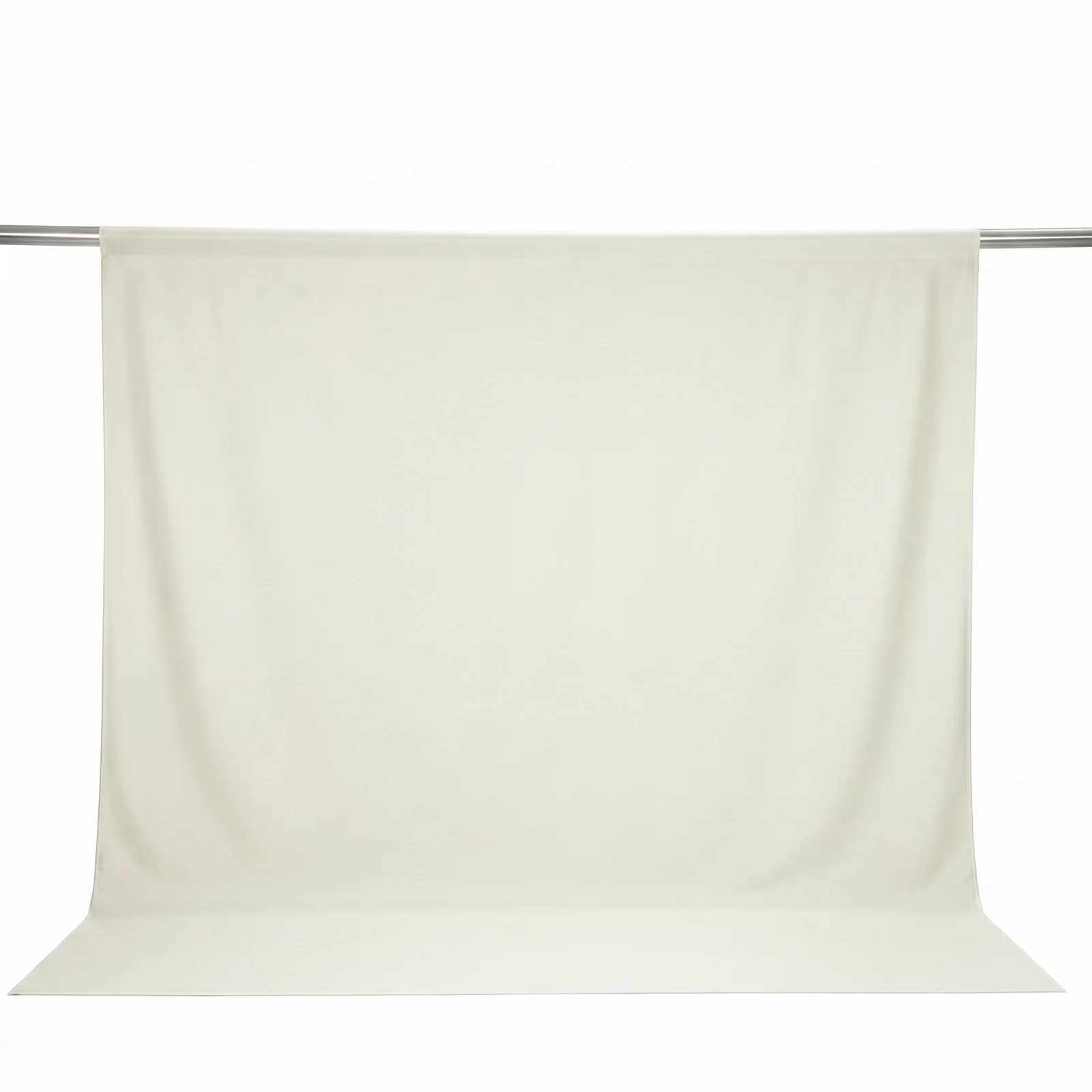 Scuba Polyester Event Backdrop Curtain Ivory 10ftx10ft Durable Flame Resistant Wrinkle-Free Photography Drape Panel With Rod Pocket - Image 2