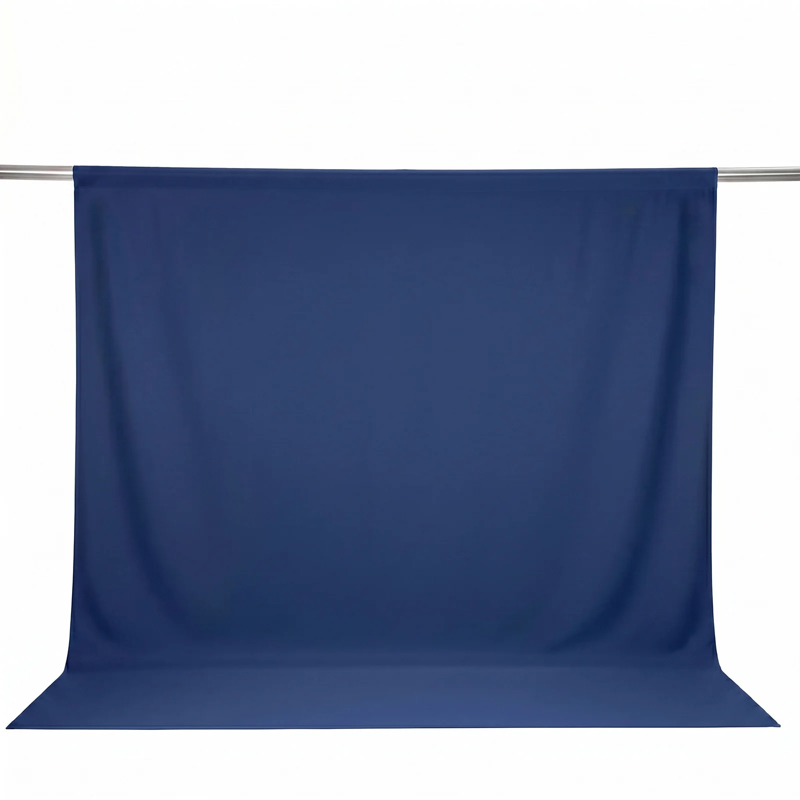 Scuba Polyester Event Backdrop Curtain Navy Blue 10ftx10ft Durable Flame Resistant Wrinkle-Free Photography Drape Panel With Rod Pocket - Image 2