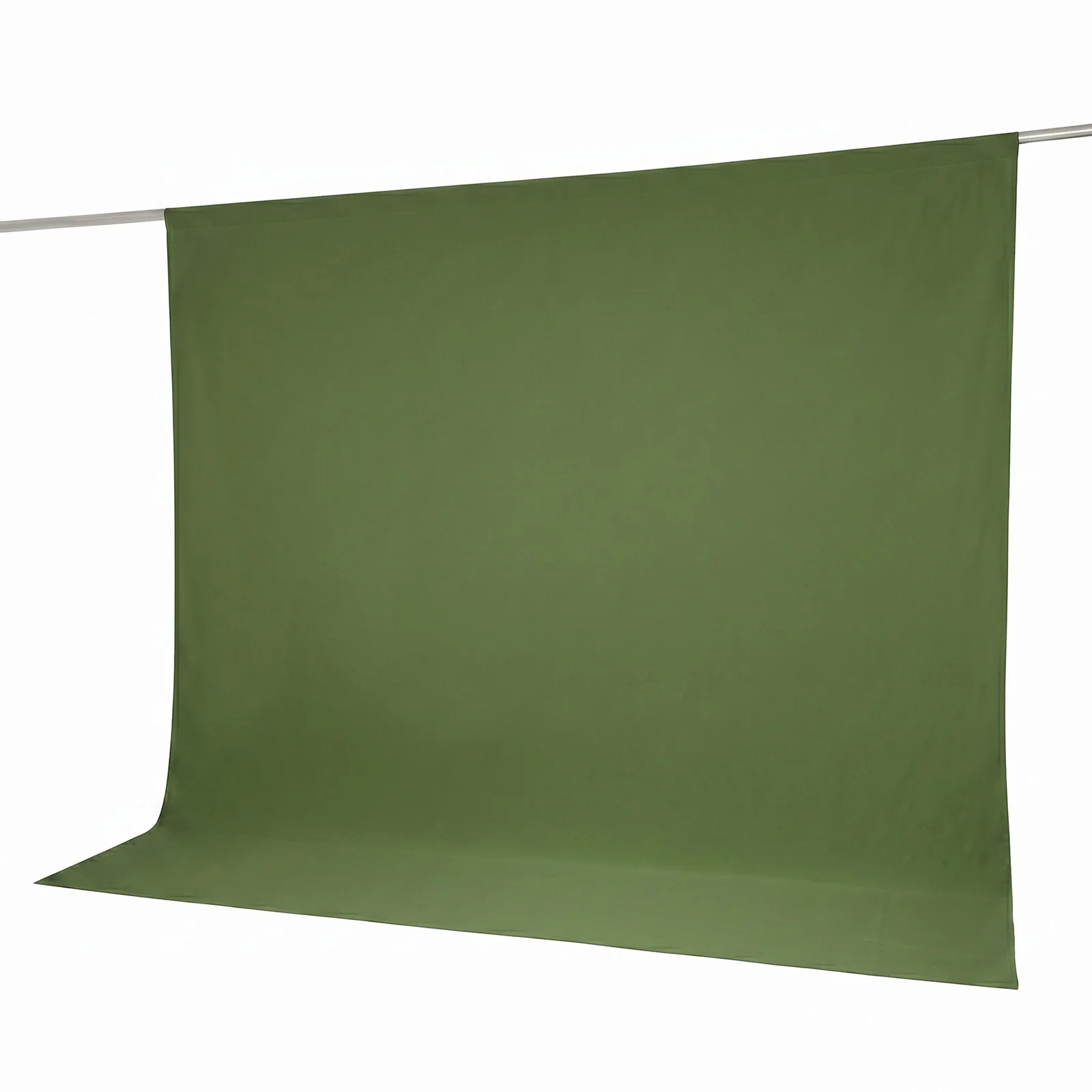 Scuba Polyester Event Backdrop Curtain Olive Green 10ftx10ft Durable Flame Resistant Wrinkle-Free Photography Drape Panel With Rod Pocket - Image 8