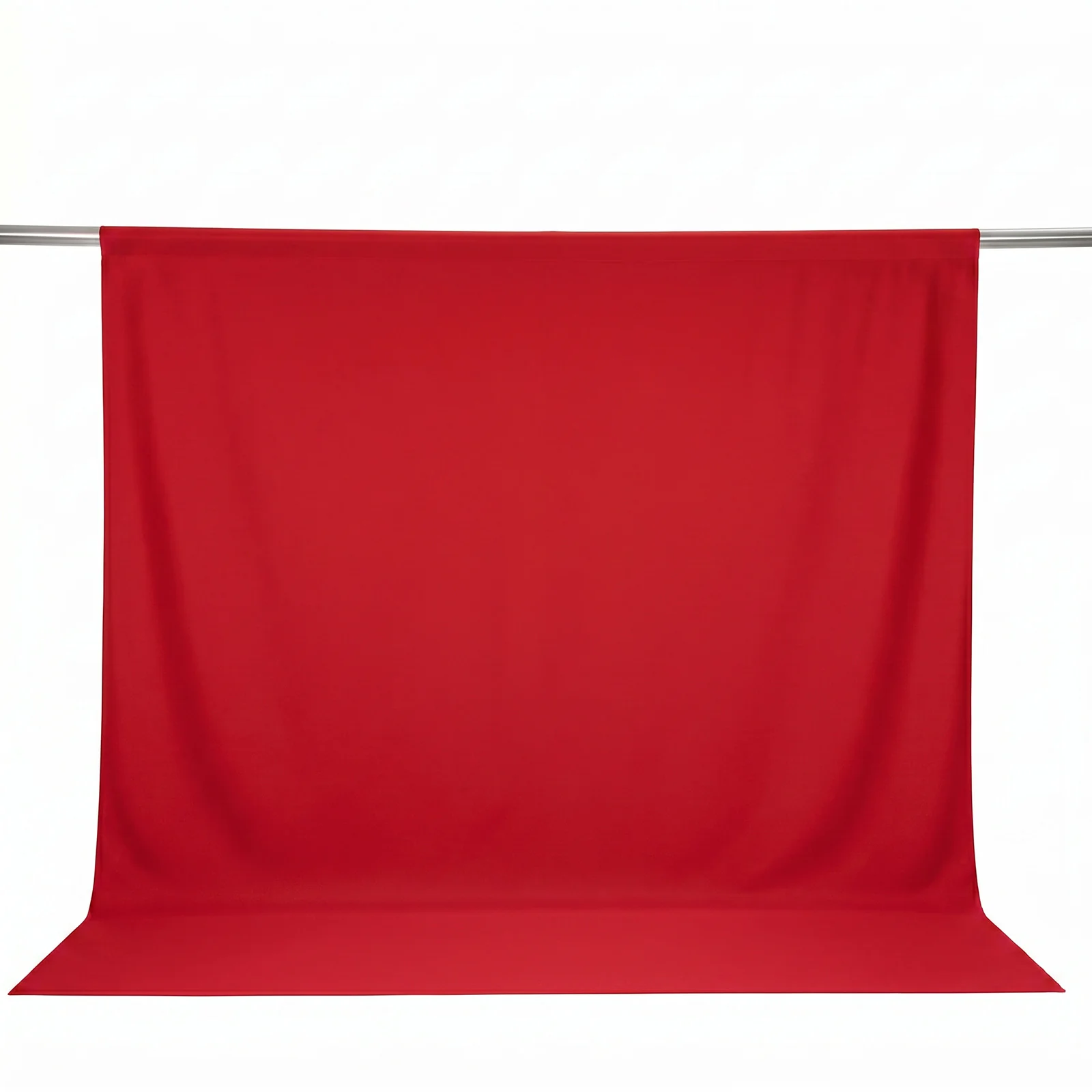 Scuba Polyester Event Backdrop Curtain Red 10ftx10ft Durable Flame Resistant Wrinkle-Free Photography Drape Panel With Rod Pocket - Image 2
