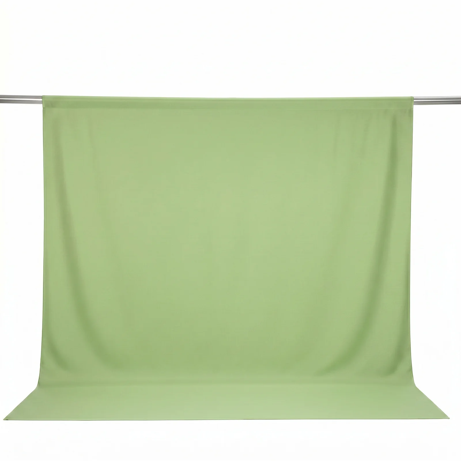 Scuba Polyester Event Backdrop Curtain Sage Green 10ftx10ft Durable Flame Resistant Wrinkle-Free Photography Drape Panel With Rod Pocket - Image 2