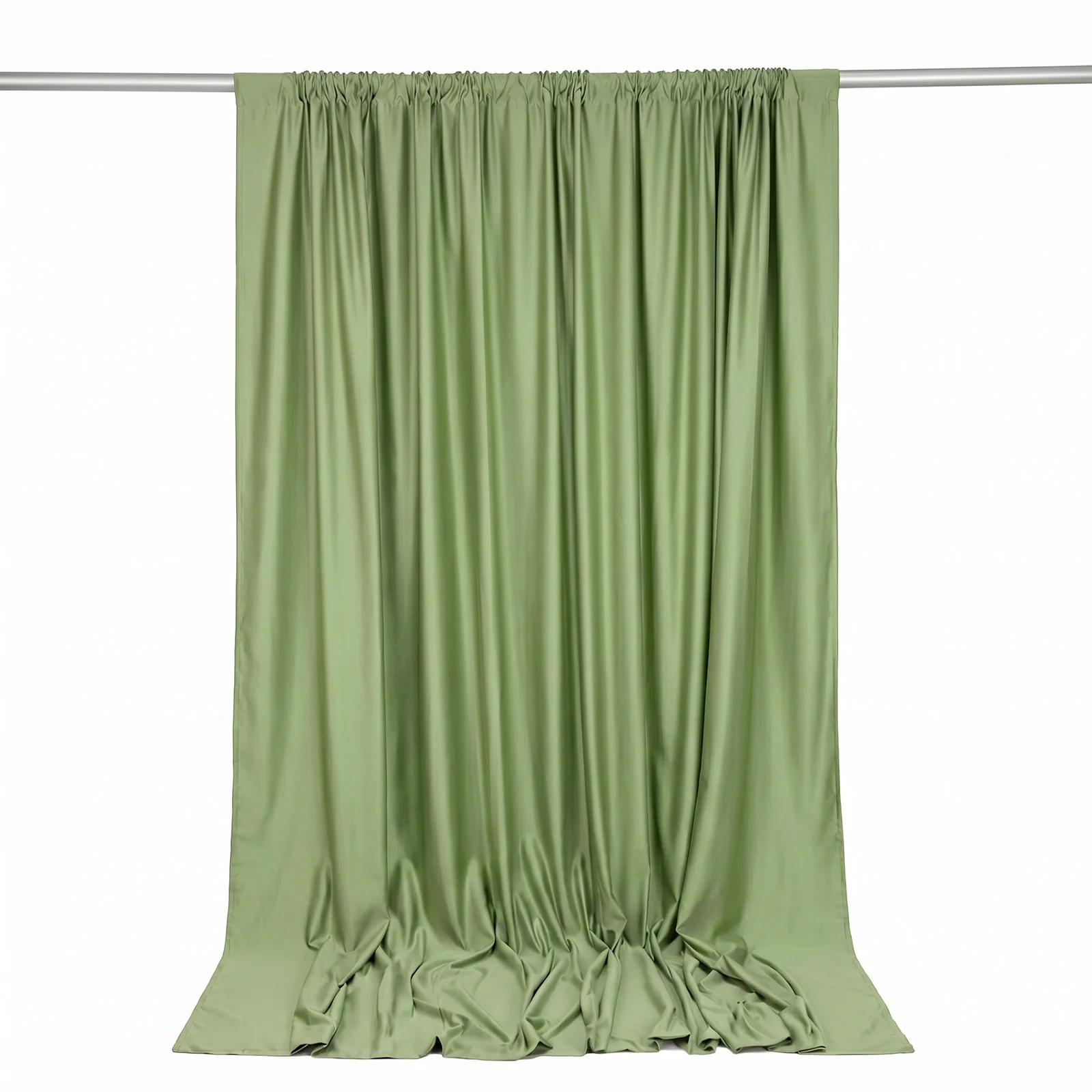 Scuba Polyester Event Backdrop Curtain Sage Green 10ftx10ft Durable Flame Resistant Wrinkle-Free Photography Drape Panel With Rod Pocket - Image 6