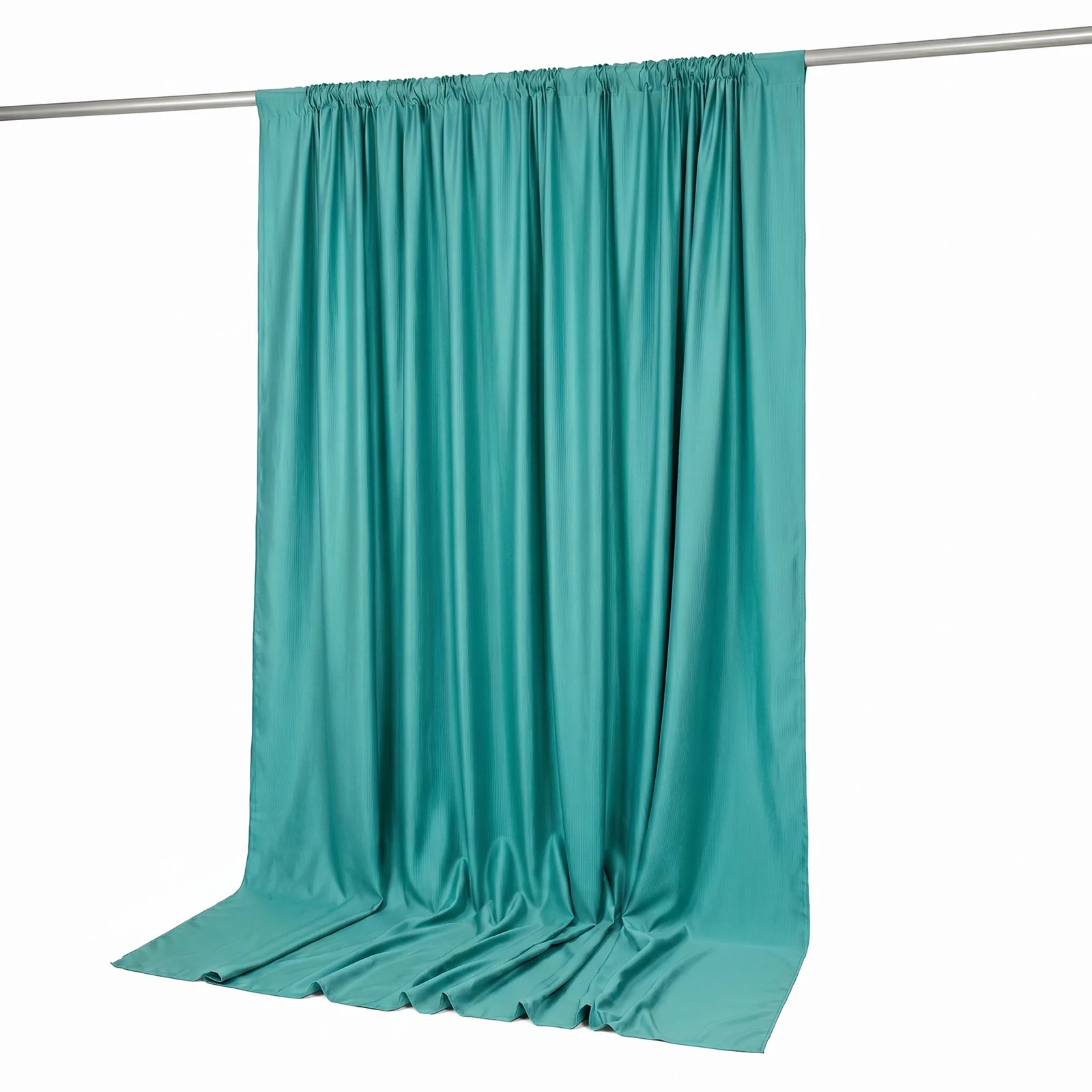 Scuba Polyester Event Backdrop Curtain Turquoise 10ftx10ft Durable Flame Resistant Wrinkle-Free Photography Drape Panel With Rod Pocket - Image 7