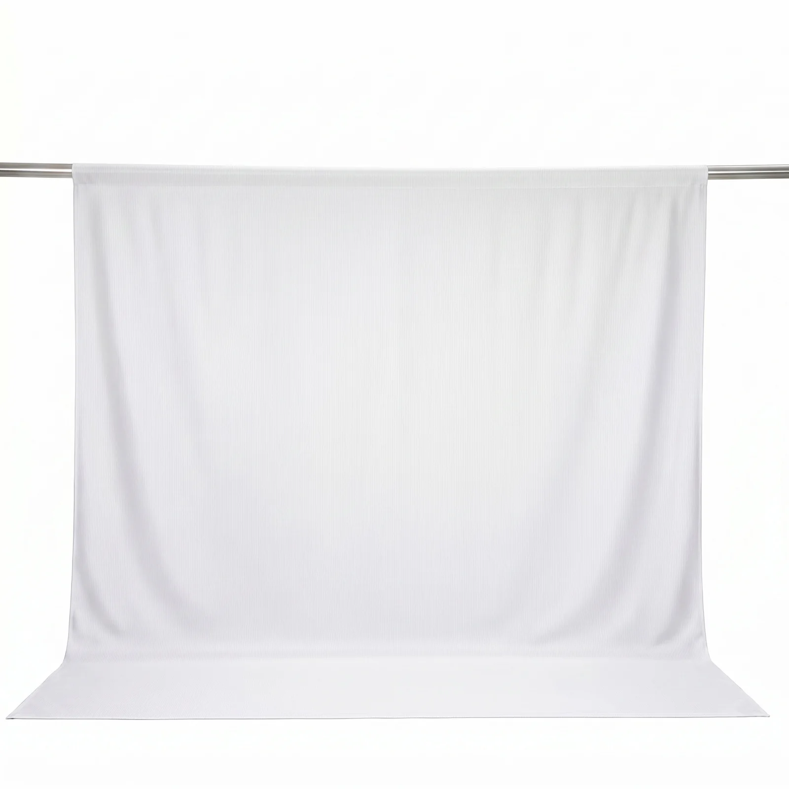 Scuba Polyester Event Backdrop Curtain White 10ftx10ft Durable Flame Resistant Wrinkle-Free Photography Drape Panel With Rod Pocket - Image 2