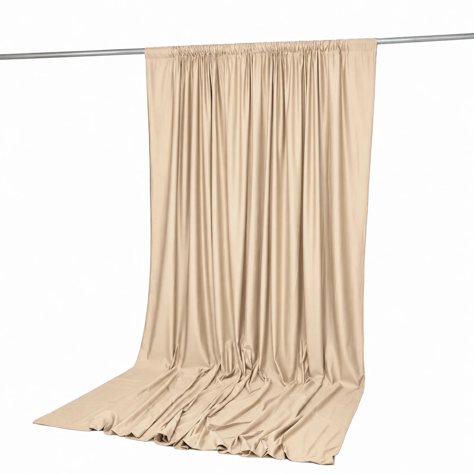 Scuba Polyester Event Backdrop Curtain Champagne 10ftx12ft Durable Flame Resistant Wrinkle-Free Photography Drape Panel With Rod Pocket - Image 6