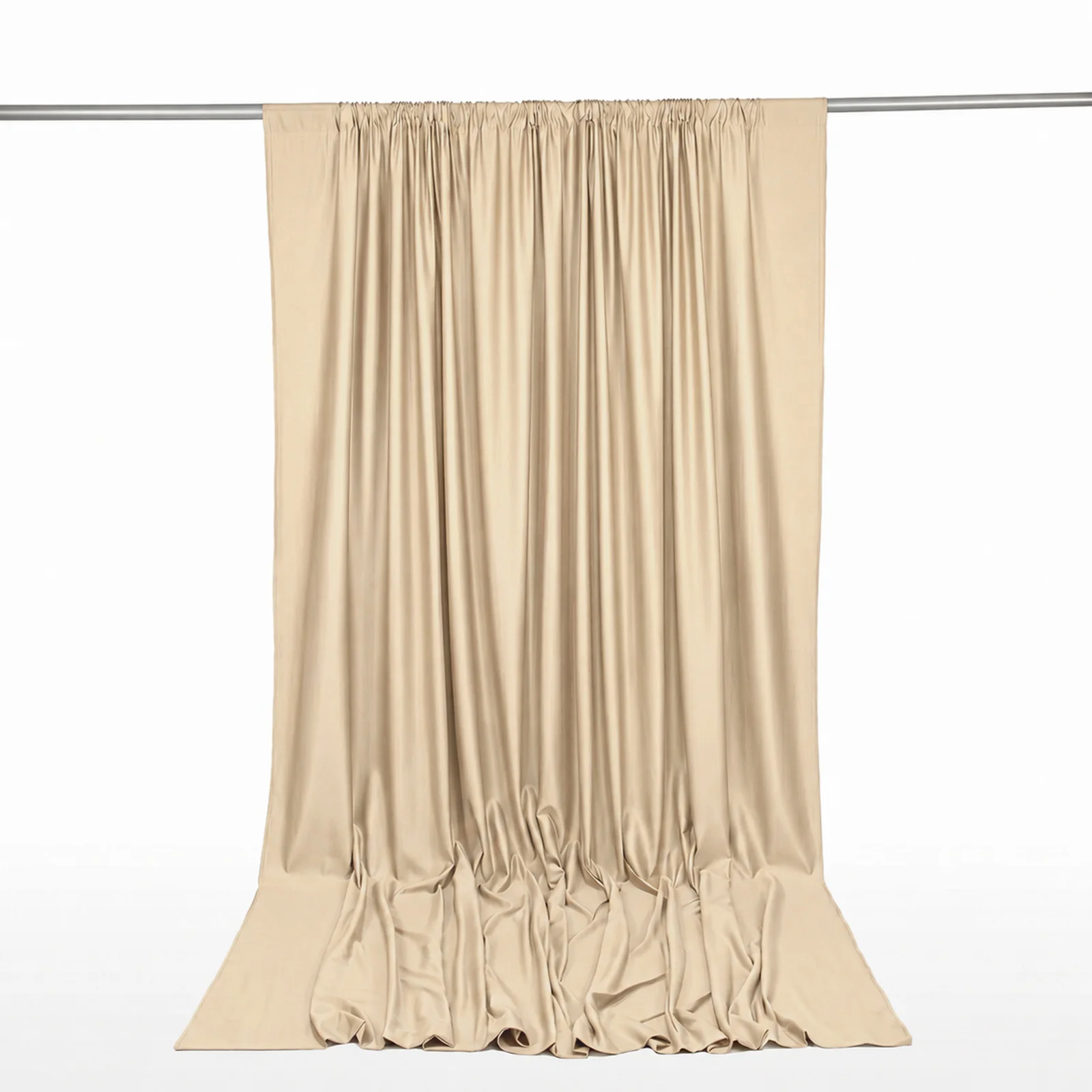 Scuba Polyester Event Backdrop Curtain Champagne 10ftx12ft Durable Flame Resistant Wrinkle-Free Photography Drape Panel With Rod Pocket - Image 8
