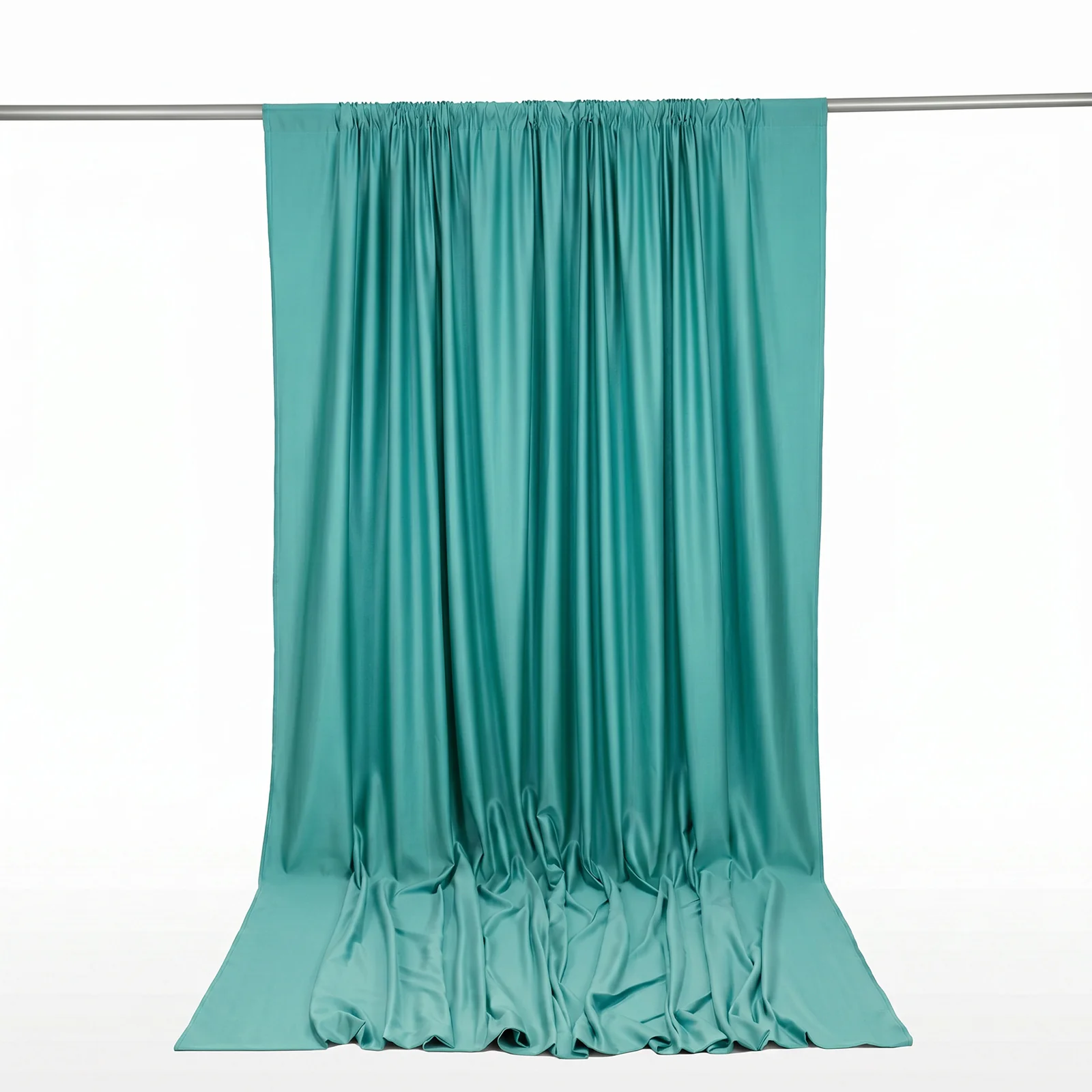 Scuba Polyester Event Backdrop Curtain Turquoise 10ftx12ft Durable Flame Resistant Wrinkle-Free Photography Drape Panel With Rod Pocket - Image 6