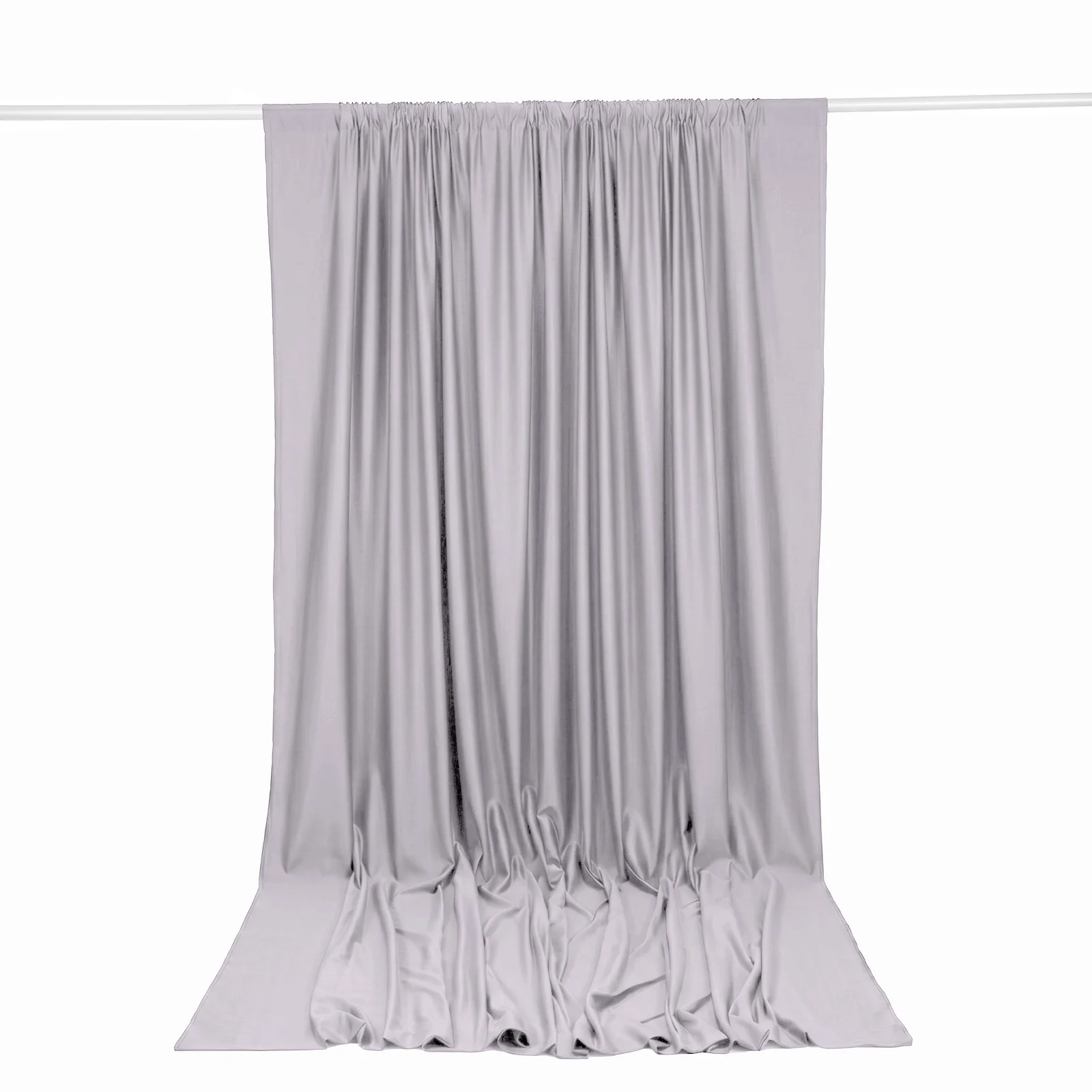 Scuba Polyester Event Backdrop Curtain Silver 10ftx12ft Durable Flame Resistant Wrinkle-Free Photography Drape Panel With Rod Pocket - Image 8