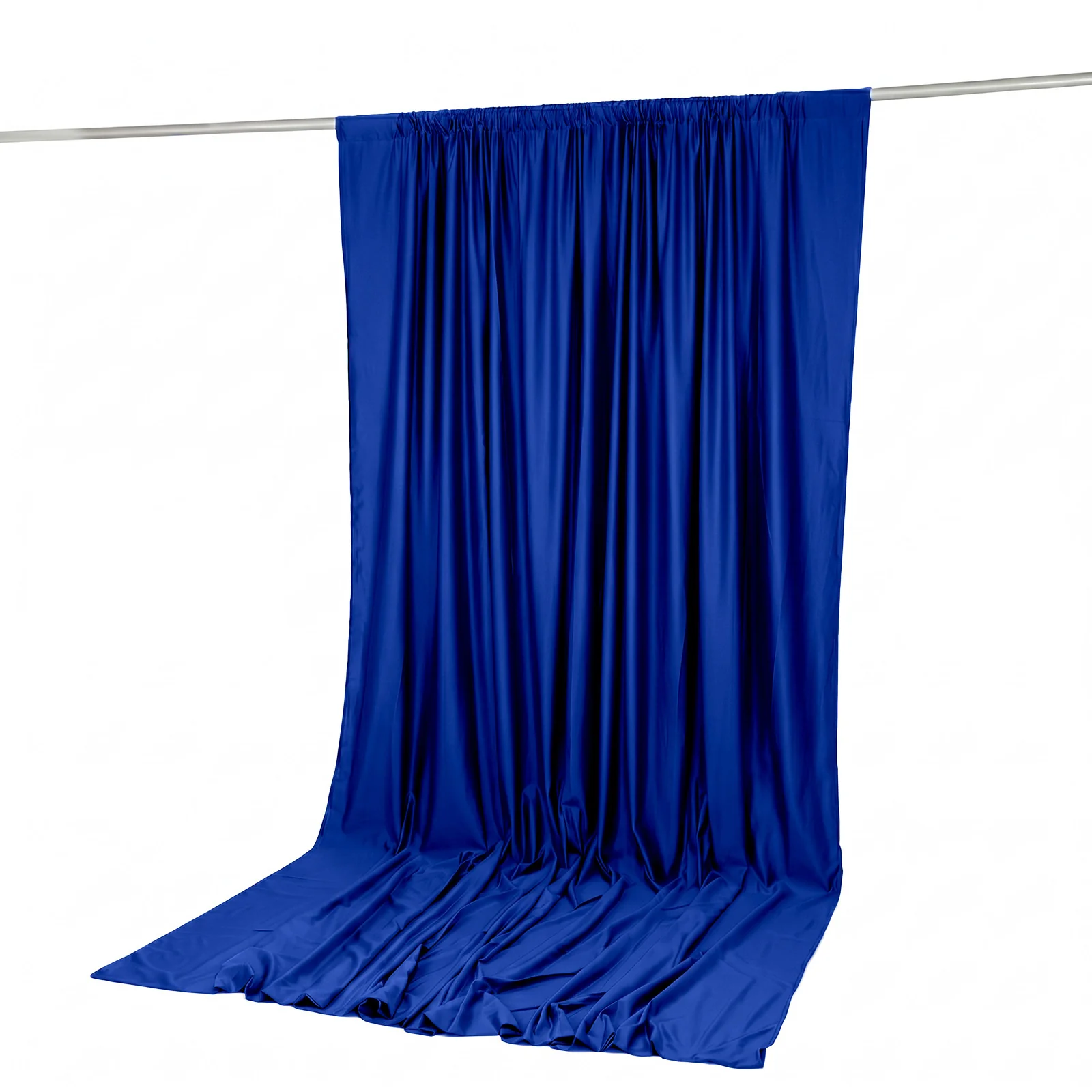 Scuba Polyester Event Backdrop Curtain Royal Blue 10ftx12ft Durable Flame Resistant Wrinkle-Free Photography Drape Panel With Rod Pocket - Image 6