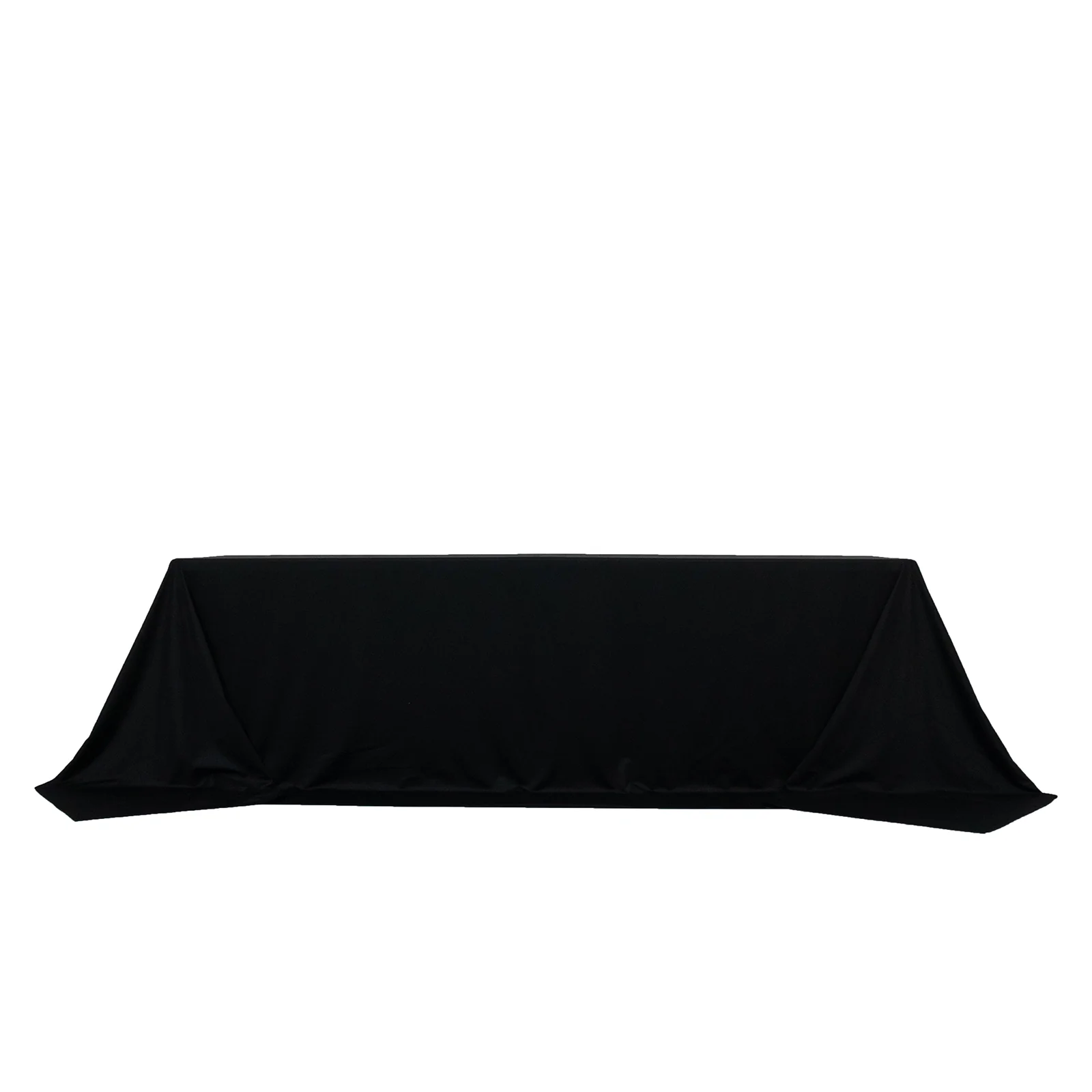 Black Scuba Rectangular King Tablecloth – 108" x 156" Extra-Wide, Wrinkle-Free & Stain-Resistant Banquet Linen for 8ft Tables - Image 2