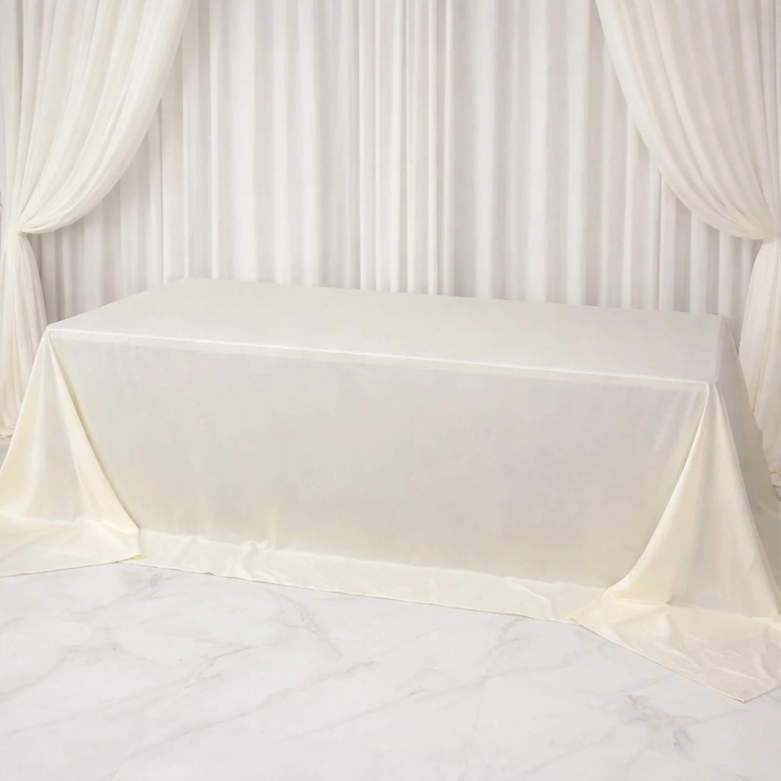 Ivory Scuba Rectangular King Tablecloth – 108" x 156" Extra-Wide, Wrinkle-Free & Stain-Resistant Banquet Linen for 8ft Tables - Image 9