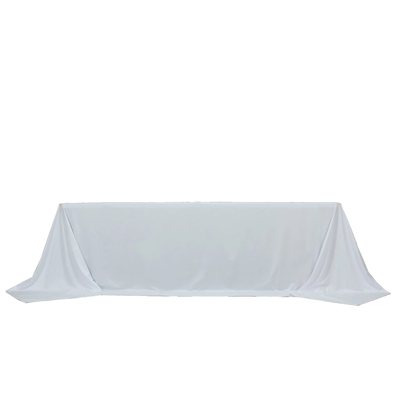 White Scuba Rectangular King Tablecloth – 108" x 156" Extra-Wide, Wrinkle-Free & Stain-Resistant Banquet Linen for 8ft Tables - Image 2