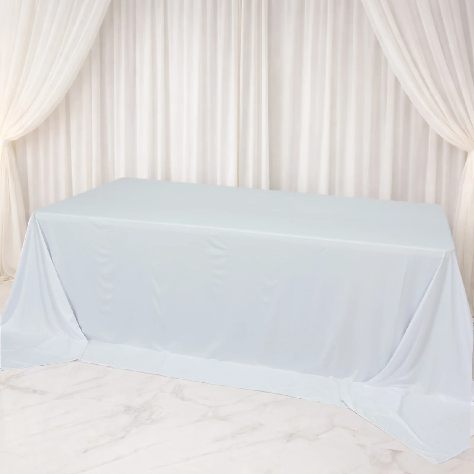 White Scuba Rectangular King Tablecloth – 108" x 156" Extra-Wide, Wrinkle-Free & Stain-Resistant Banquet Linen for 8ft Tables - Image 9