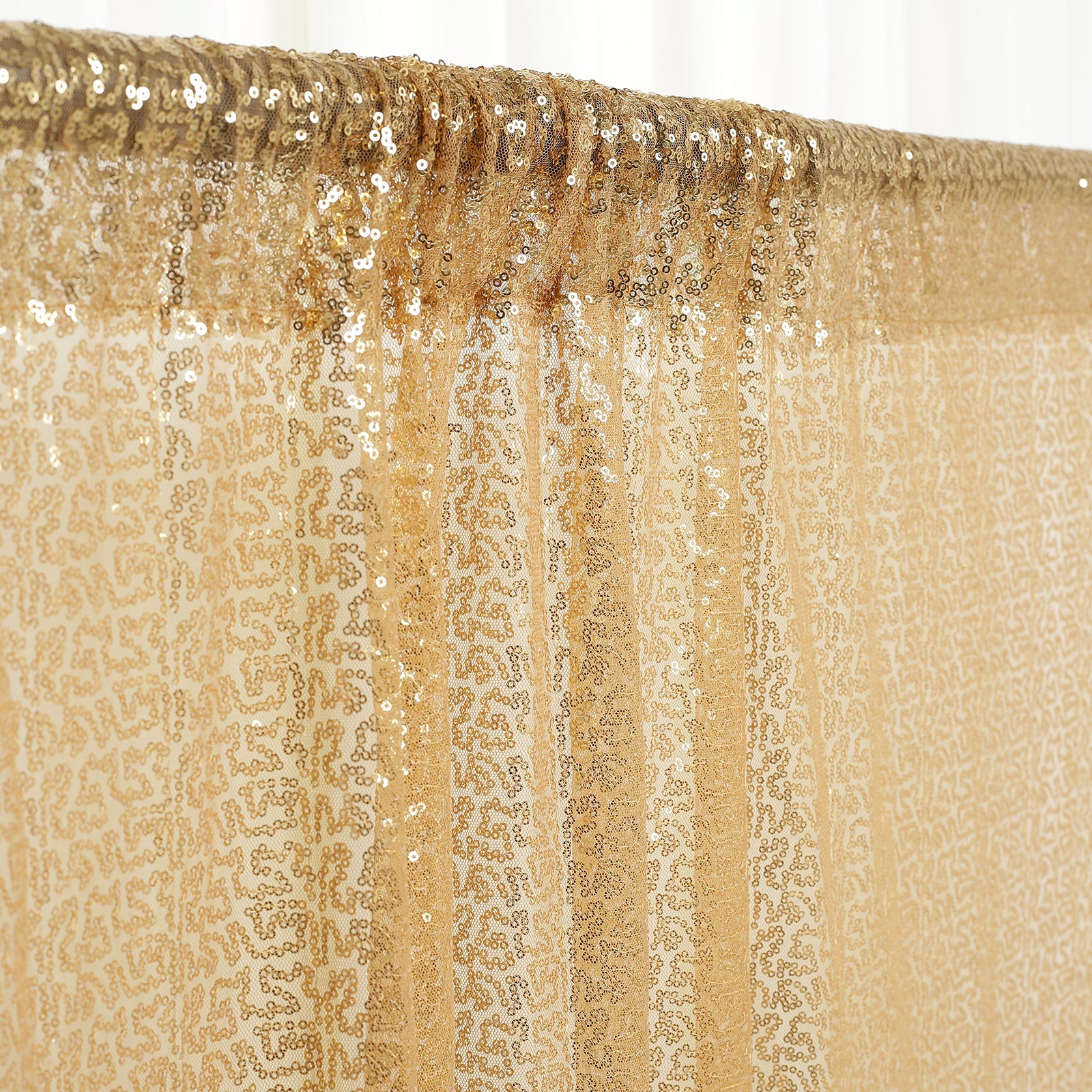 Gold Sequin Event Backdrop Curtain with Rod Pocket – Shimmering Drape Panel for Professional Displays & Photo Booths, 5ft x 12ft - Image 7