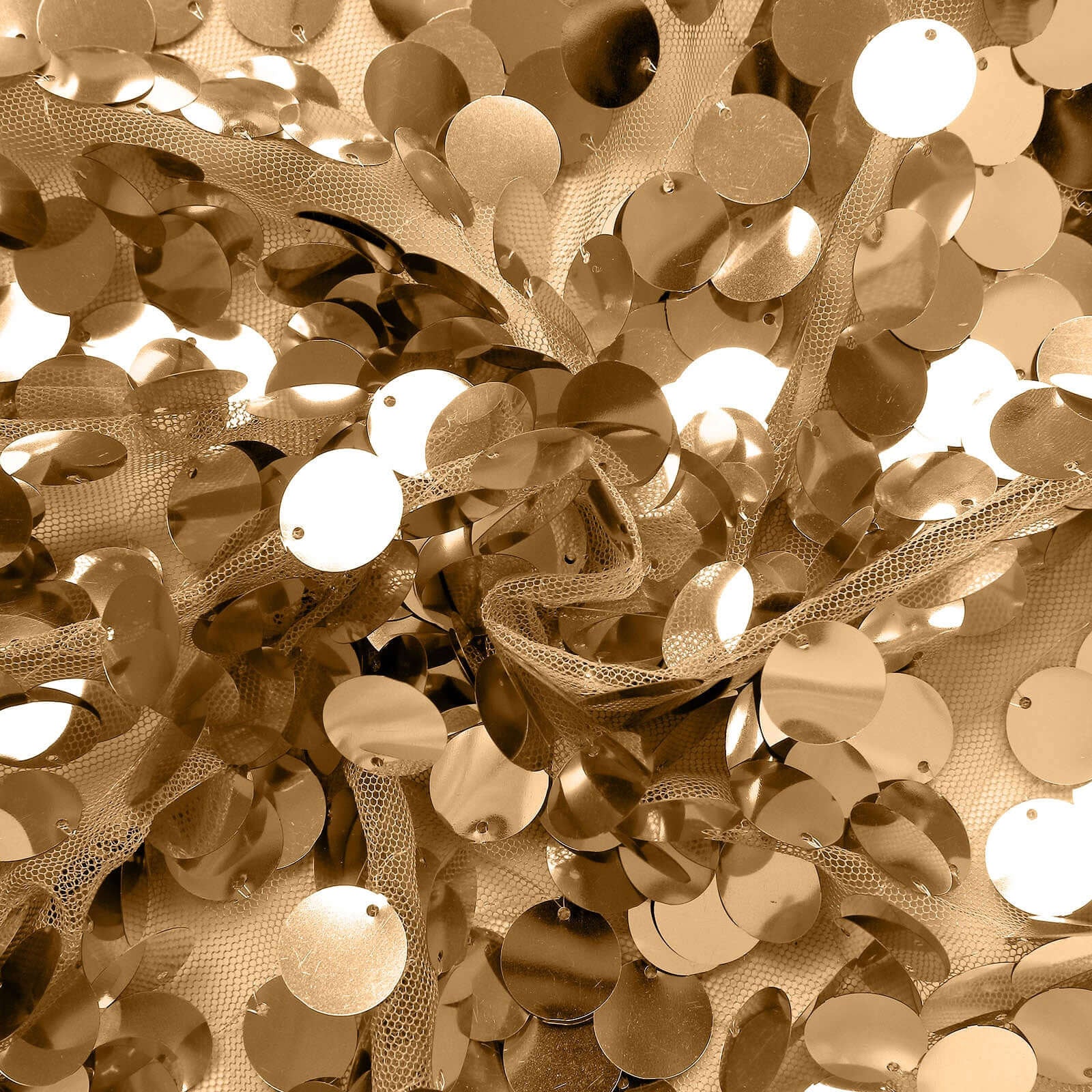 Set of 2 Gold Payette Sequin Wedding Arch Covers for Round Top and Double Arch Chiara Backdrop Stands - 6ft,8ft - Image 5