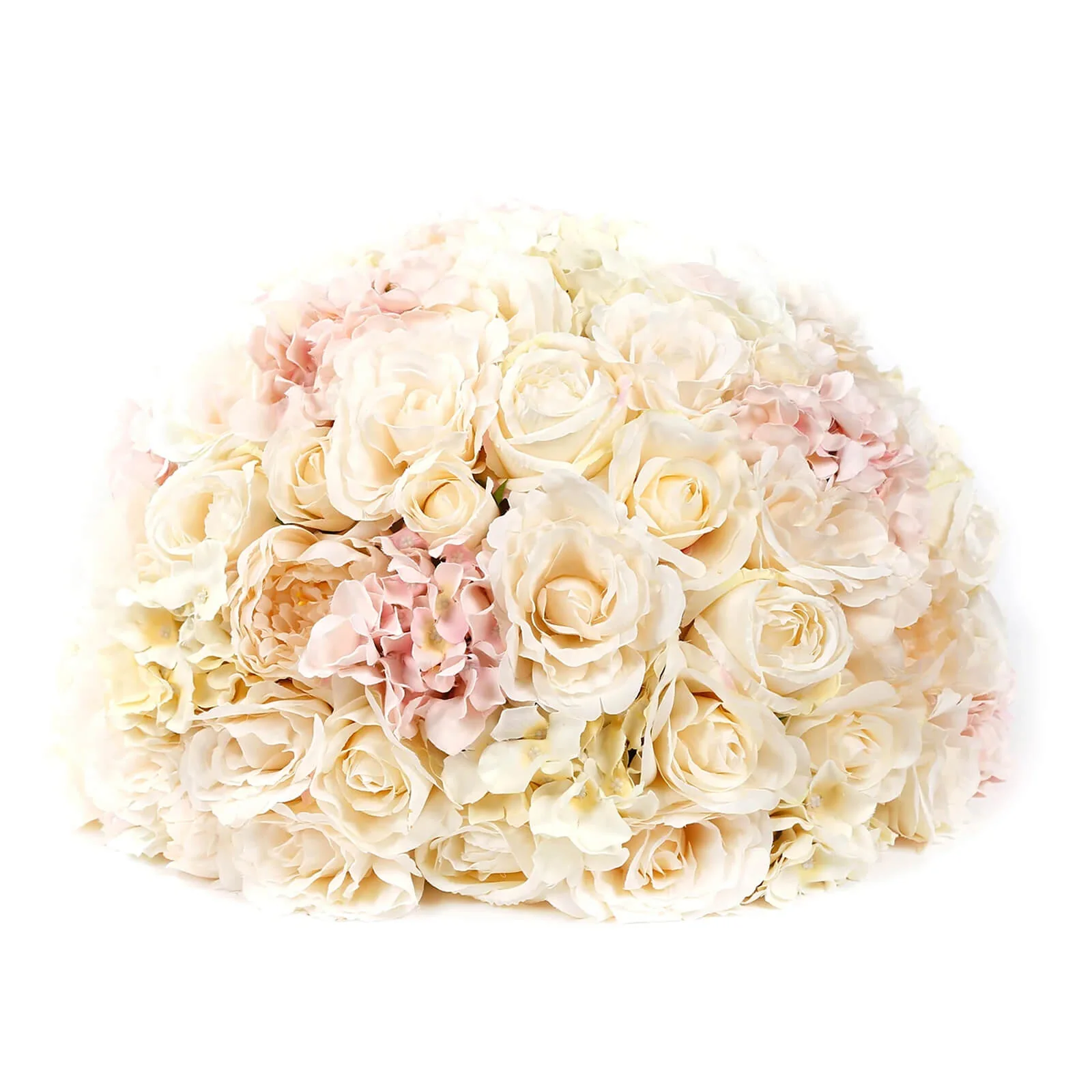 Pre-Arranged Silk Rose Wedding Centerpiece, Cream Artificial Rose Flower Balls Arrangement Table Decor - 20" - Image 6