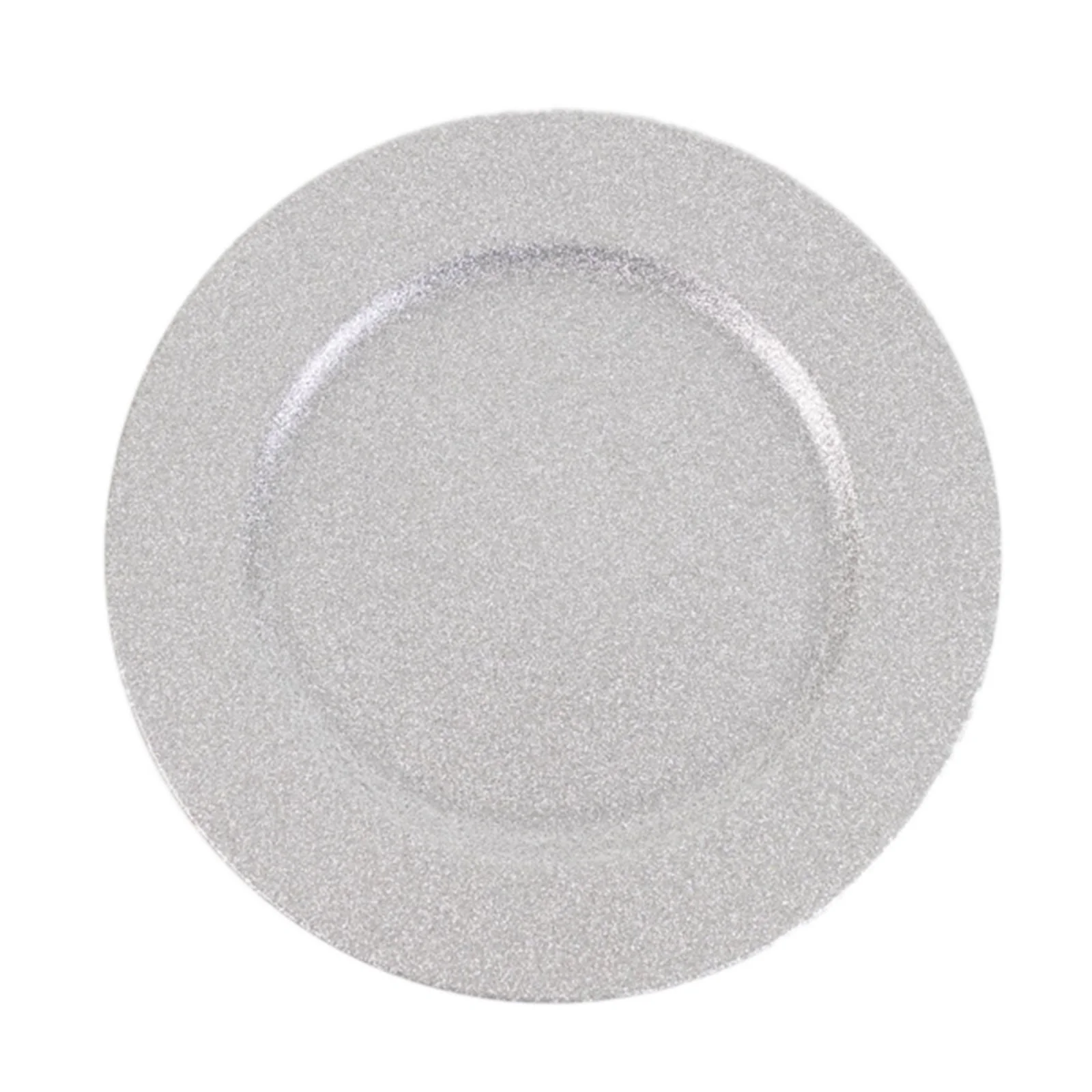 6-Pack Acrylic Plastic Round Charger Plates 13" in Silver with Dust Free Glitter Finish, Decorative Dinner Party Charger Tableware - Image 7