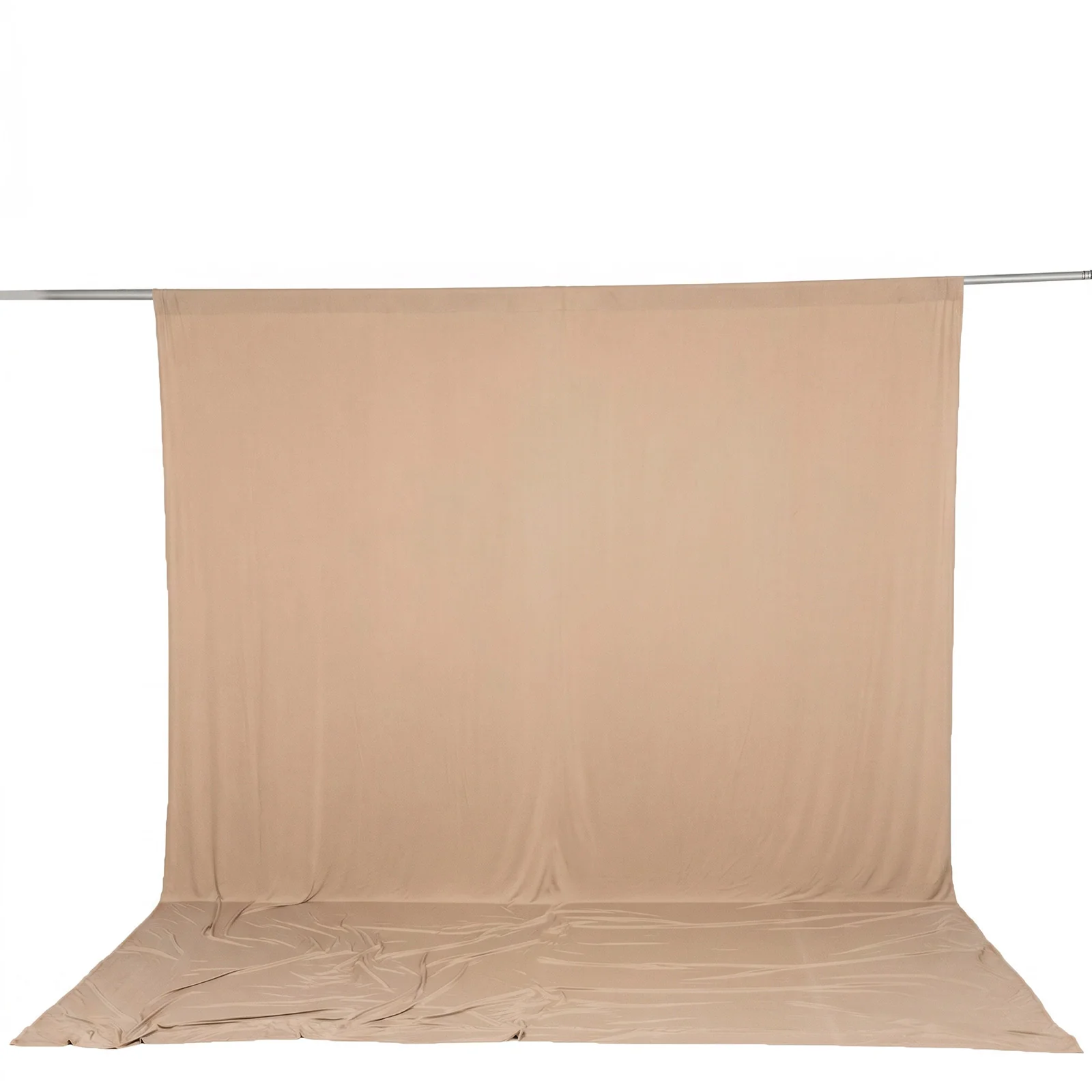 10ft x 12ft Spandex Backdrop Curtain Nude, 4-Way Stretch Wrinkle-Free Photo Booth Backdrop with Rod Pockets for Wedding & Events - Image 2