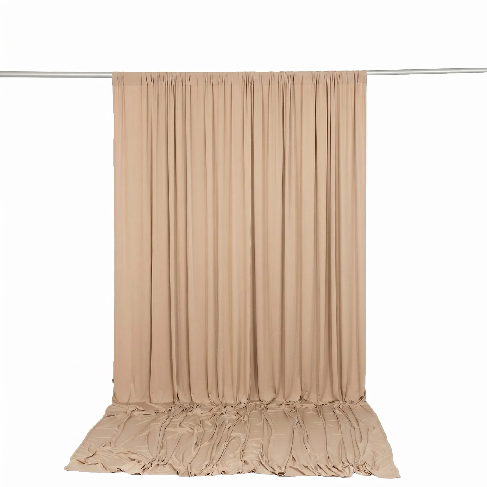 10ft x 12ft Spandex Backdrop Curtain Nude, 4-Way Stretch Wrinkle-Free Photo Booth Backdrop with Rod Pockets for Wedding & Events - Image 4