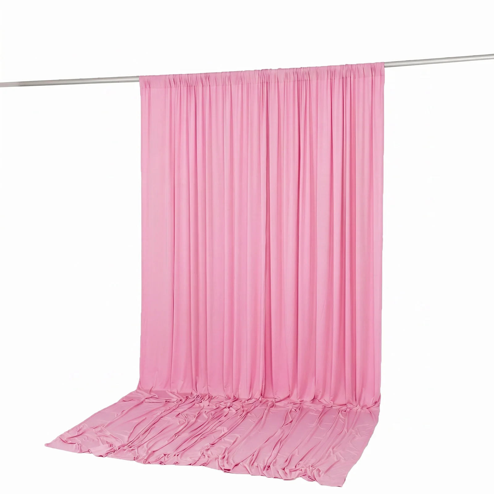 10ft x 12ft Spandex Backdrop Curtain Pink, 4-Way Stretch Wrinkle-Free Photo Booth Backdrop with Rod Pockets for Wedding & Events - Image 5